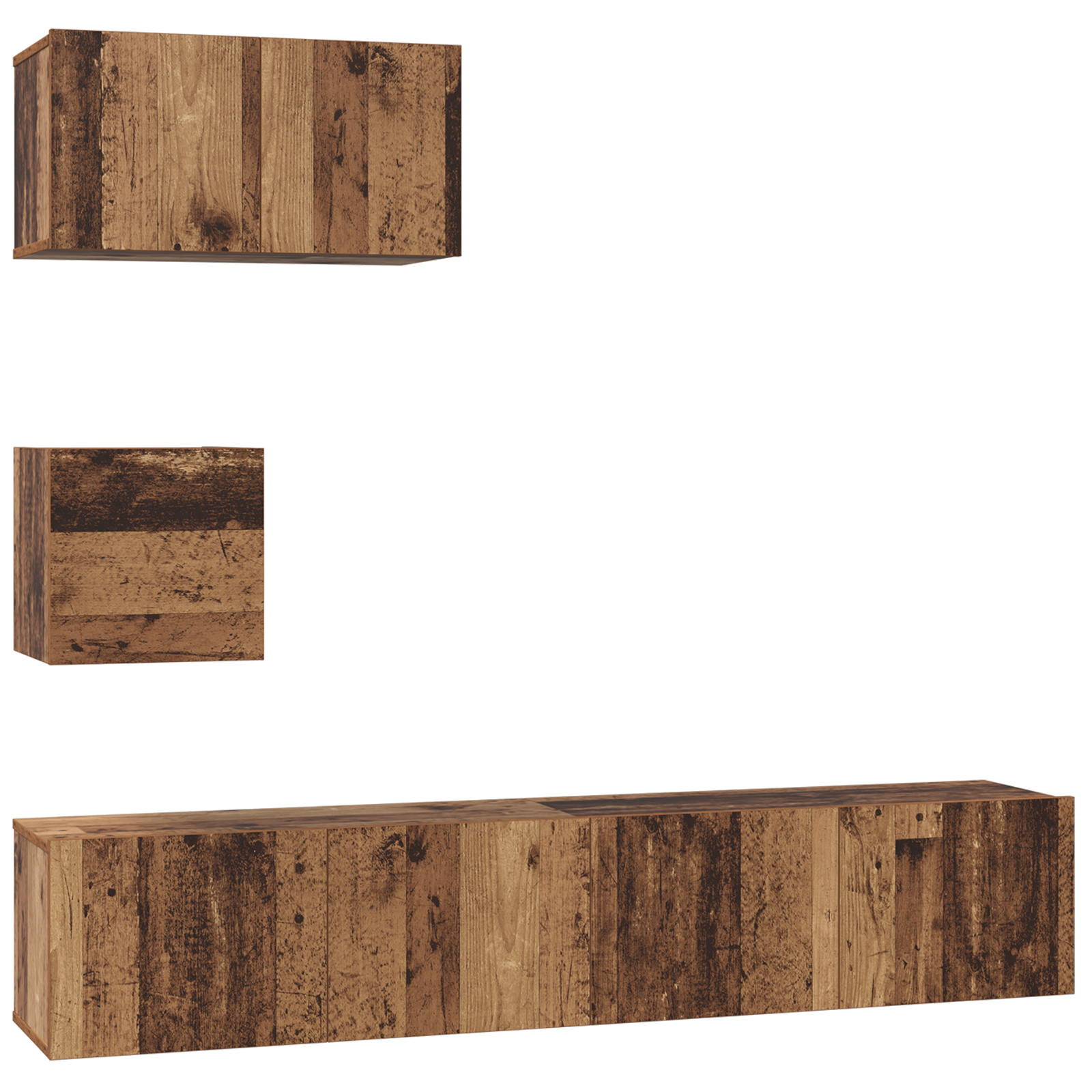 Thumbnail - vidaXL Wand TV Schrank 4 pcs Altholz 80 x 30 x 30,5 cm Holzwerkstoff