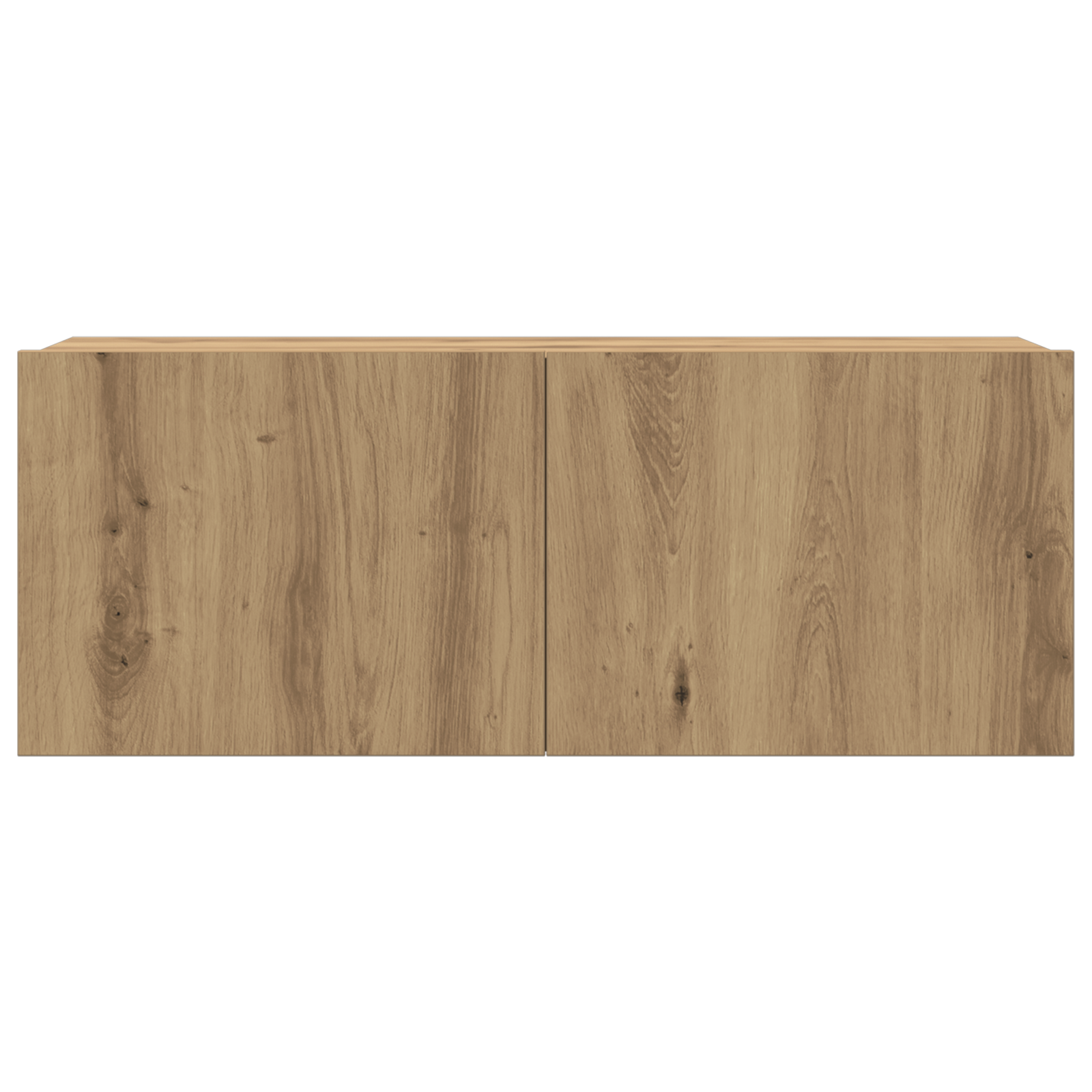 4 dalių TV spintos rinkinys su amatininkų ąžuolo apdaila, skirtas montuoti ant sienos - Image 8