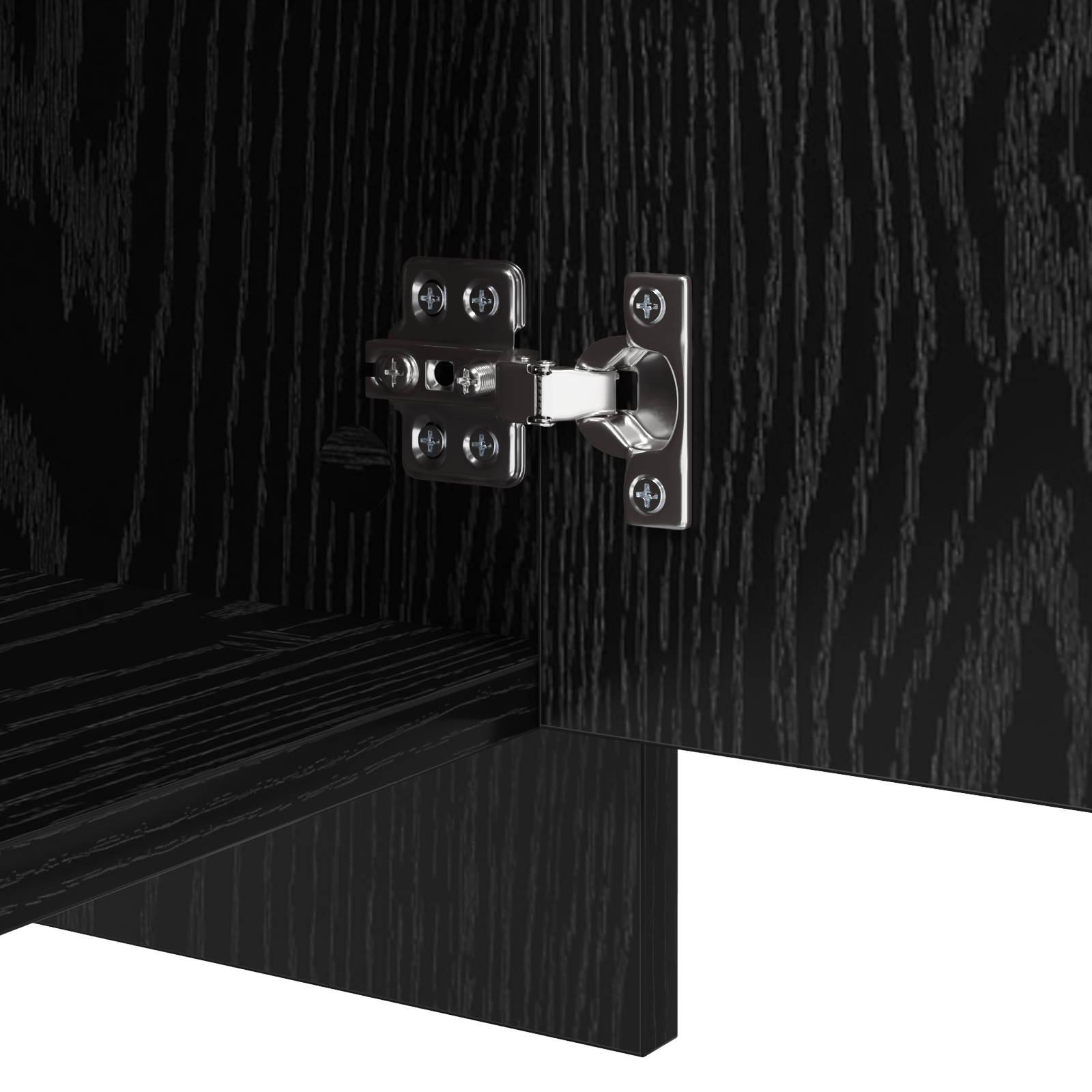 Dressoir 2 pcs Zwart eiken 70 x 41 x 75 cm Bewerkt hout - Afbeelding 8