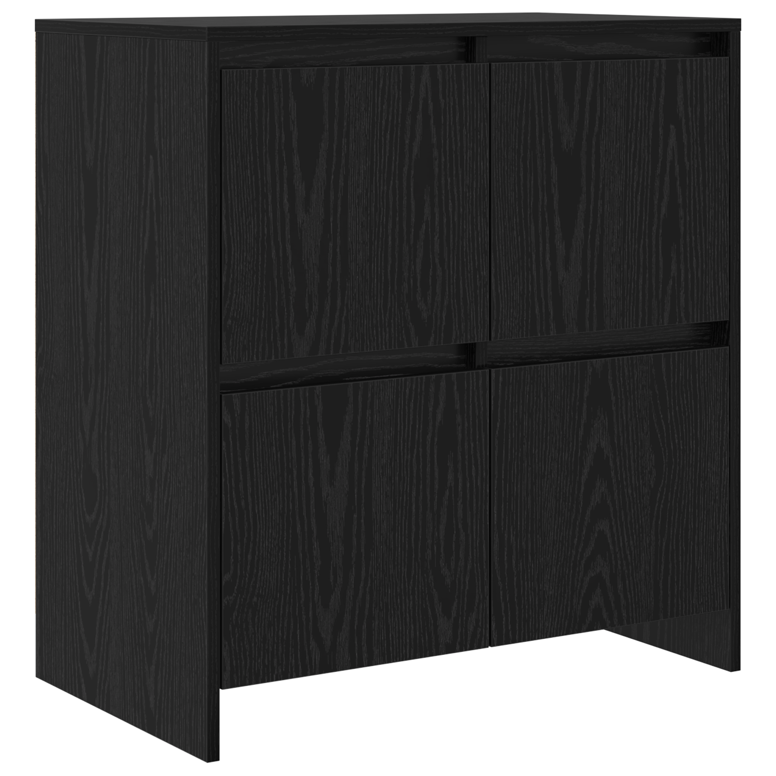 Dressoir 2 pcs Zwart eiken 70 x 41 x 75 cm Bewerkt hout - Afbeelding 5