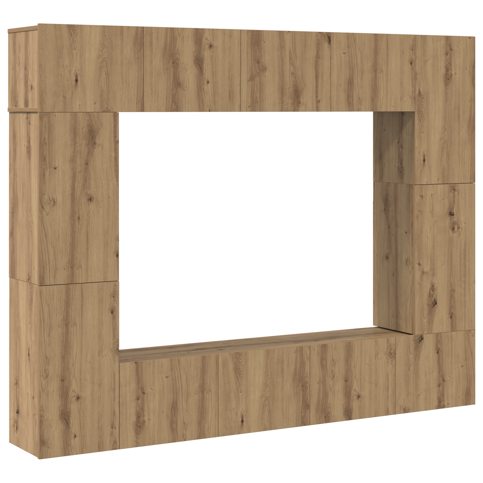 Thumbnail - vidaXL TV-Schrank-Set 8 pcs Eiche handwerklich 80 x 30 x 30 cm