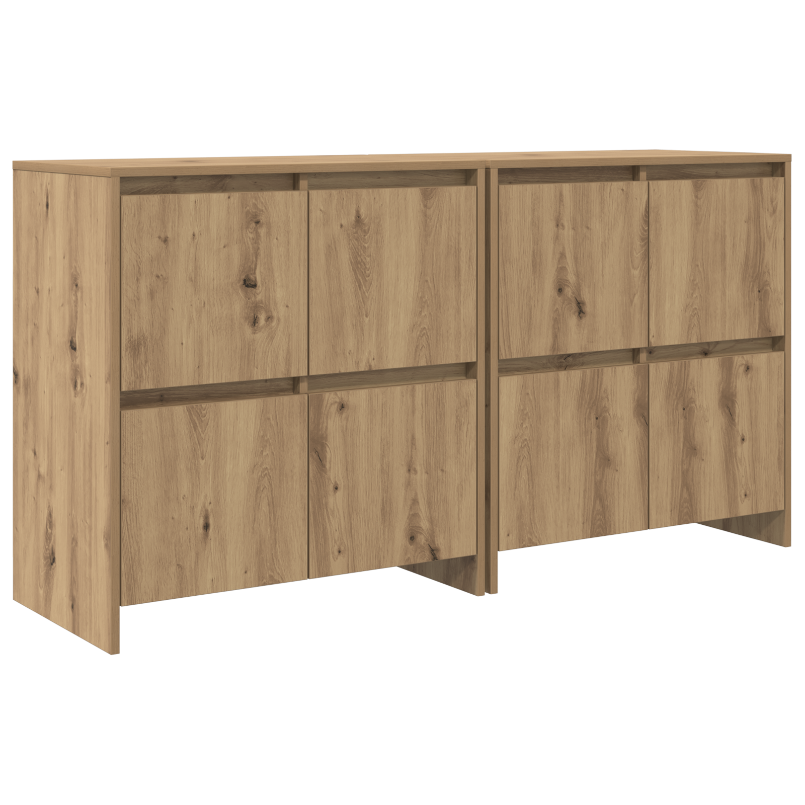Dressoir 2 pcs artisanaal eikenkleurig 70 x 41 x 75 cm - Afbeelding 2
