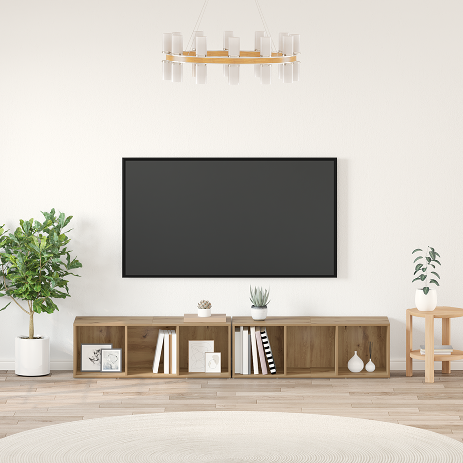 Thumbnail - vidaXL TV-Schrank-Set 2 pcs Artisan Eiche 37 x 35 x 107 cm