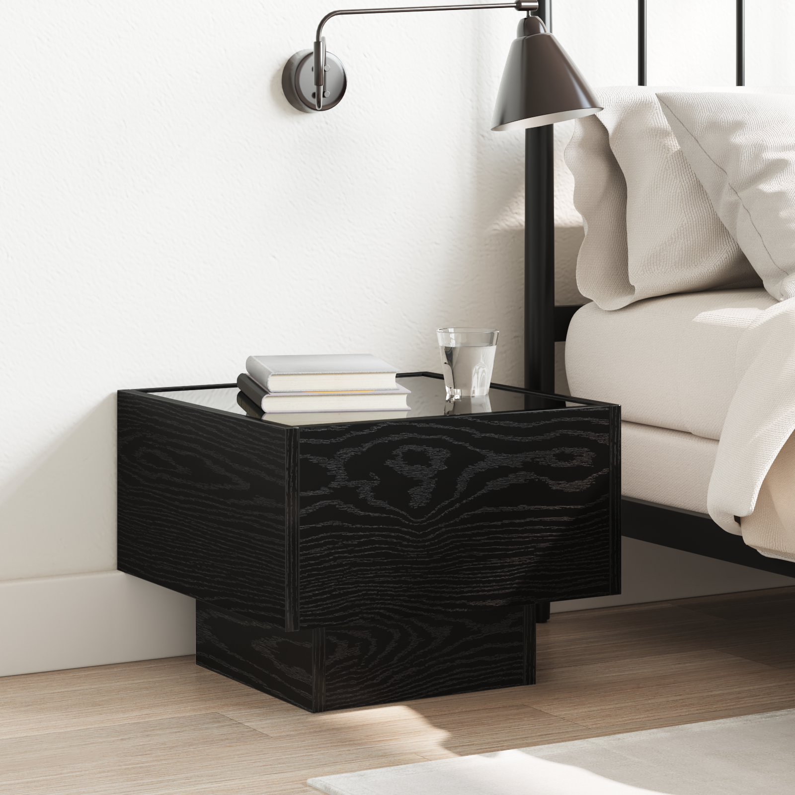 vidaXL Dulap de depozitare Stejar negru 40 x 40 x 30 cm