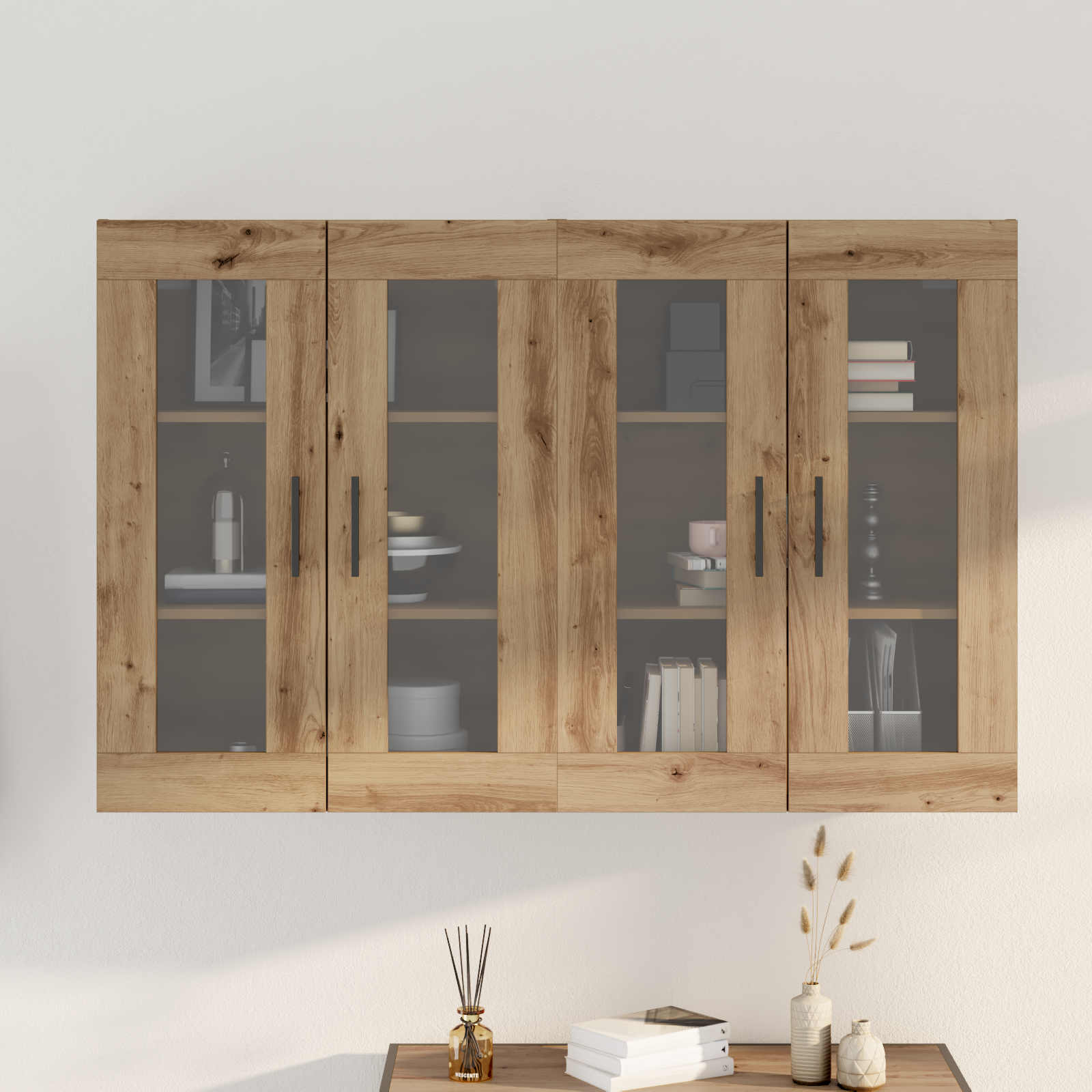Wall Mounted Cabinets 2 pcs Artisan Oak 69.5x34x90 cm Engineered Wood - Image 4