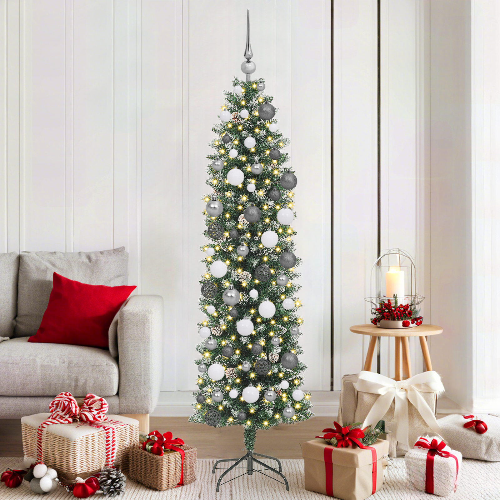 Arbre de Noël artificiel slim Vert 180 cm PVC