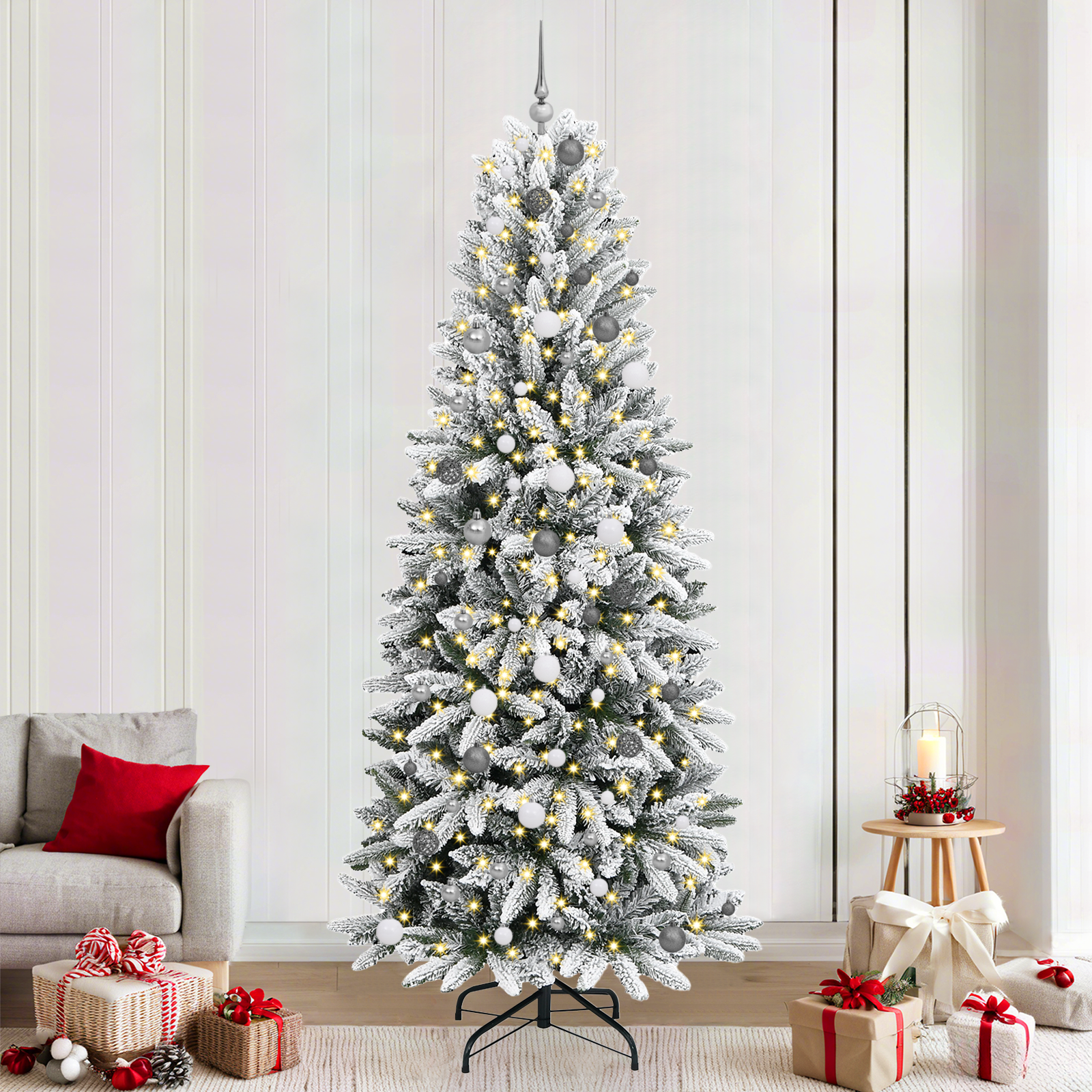 Sapin de Noël artificiel Blanc 240 cm PVC