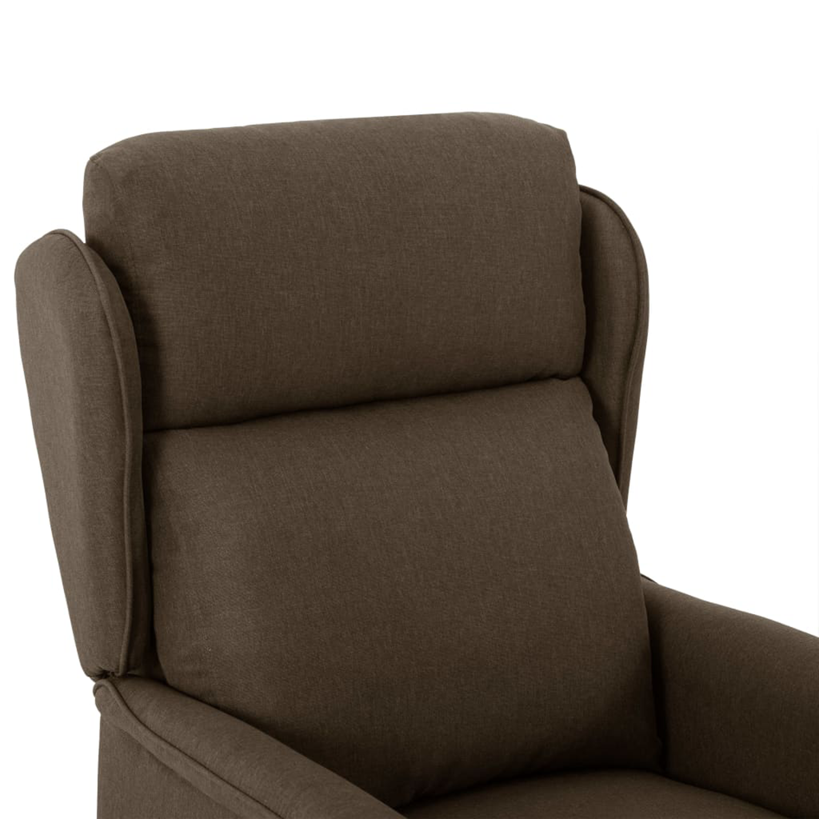 Masažo Recliner Kėdė Ruda Audinys - Image 5