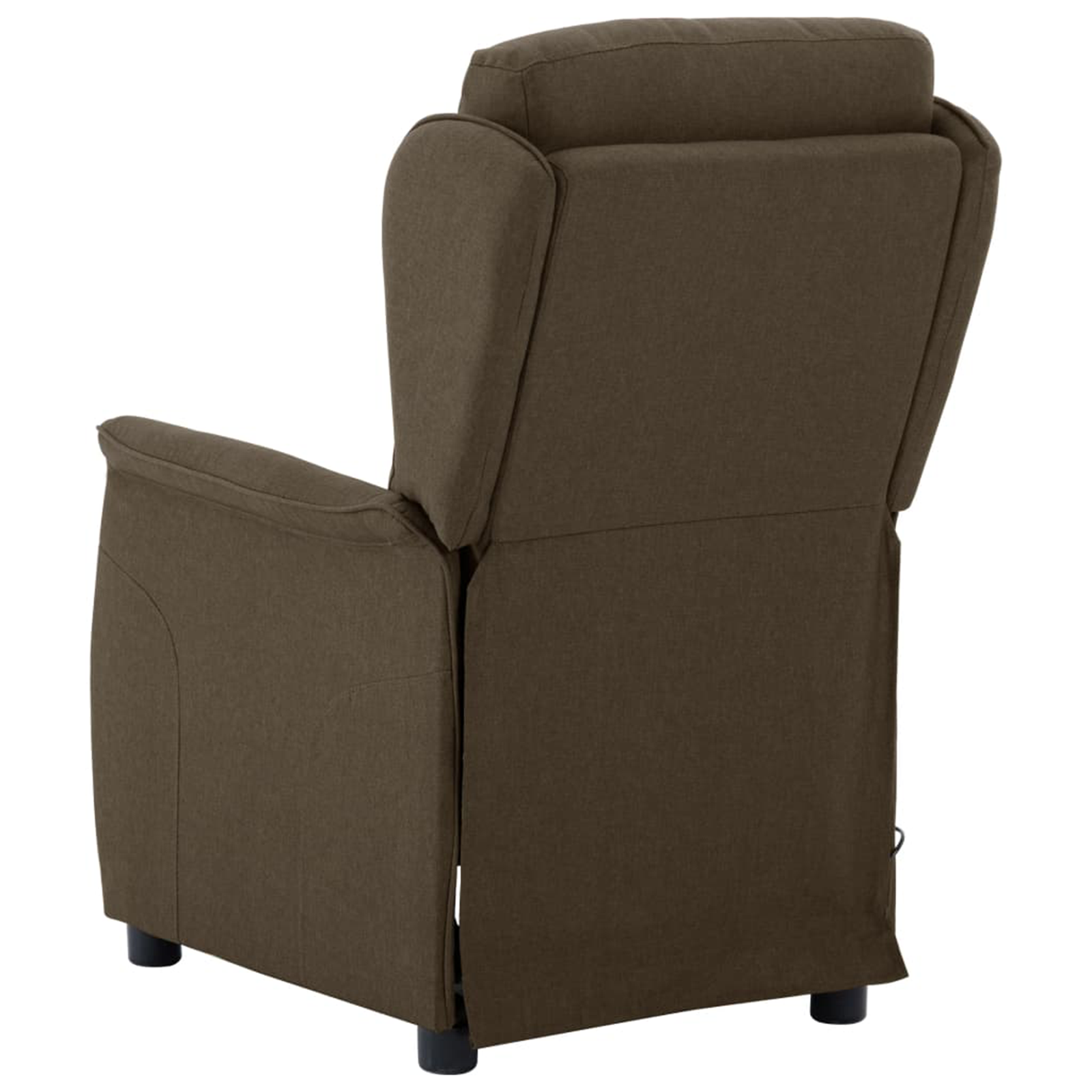 Masažo Recliner Kėdė Ruda Audinys - Image 3