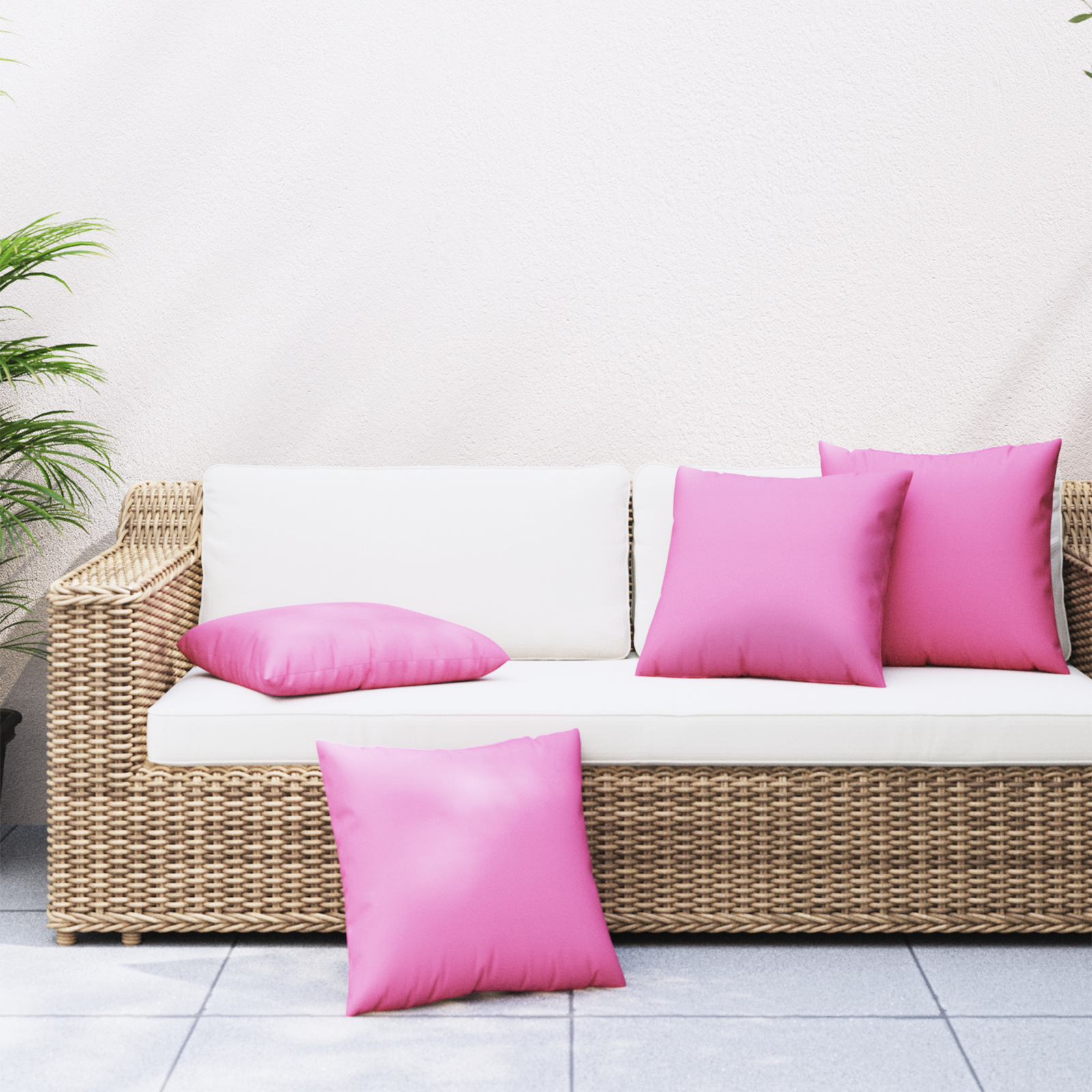 voorkeurskussens 4 stuks Roze 40×40 cm Stof