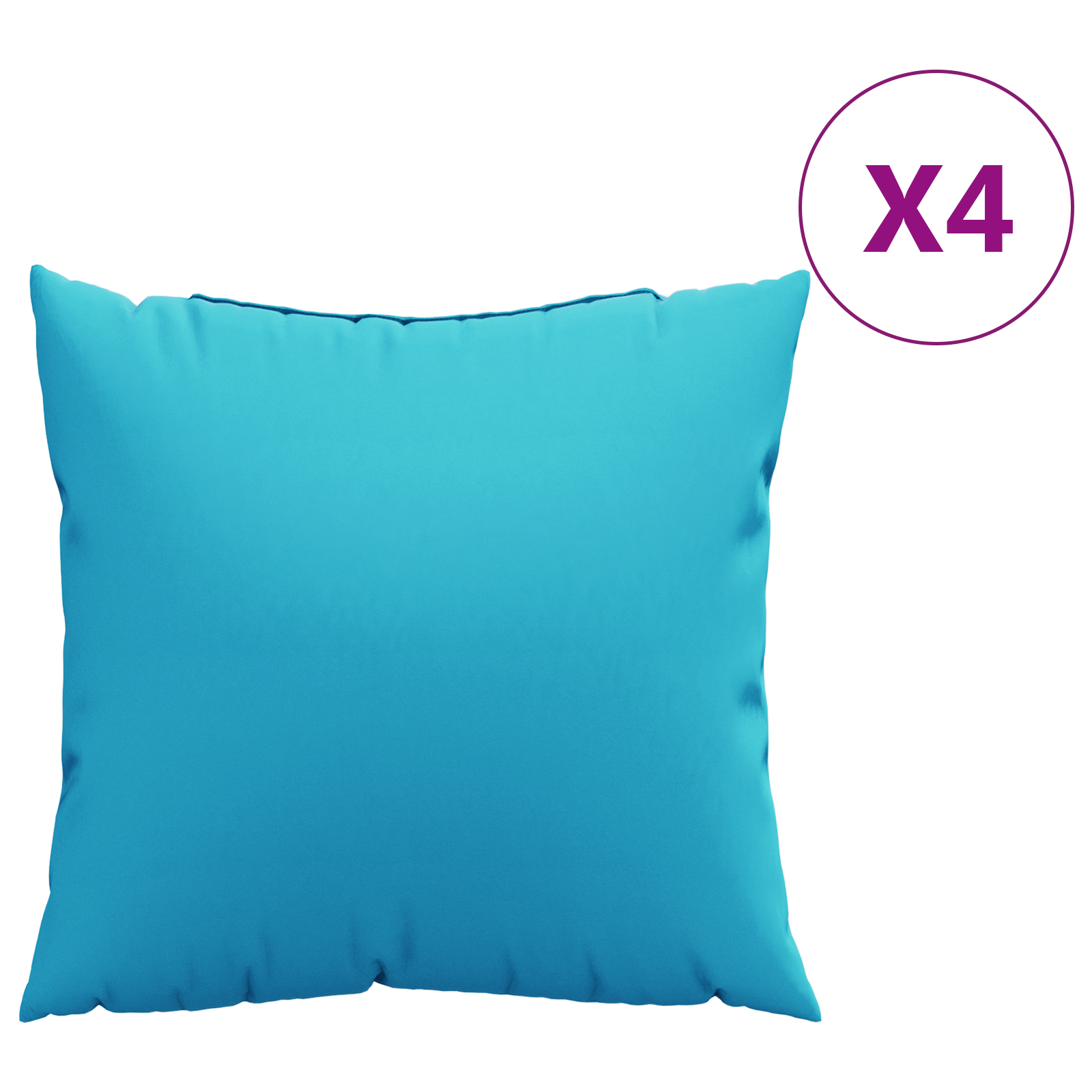 Scatter Pillows 4 pcs Turquoise 40x40 cm Fabric - Image 3