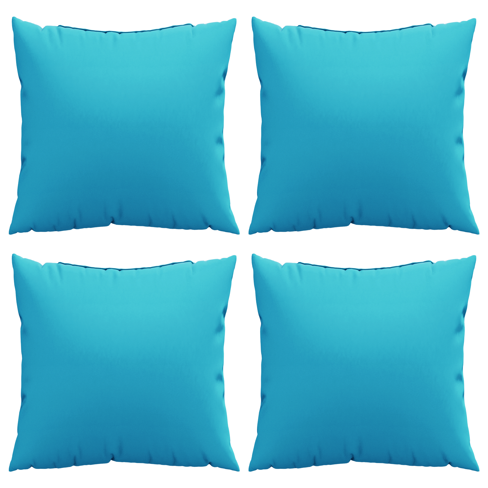 Scatter Pillows 4 pcs Turquoise 40x40 cm Fabric - Image 2