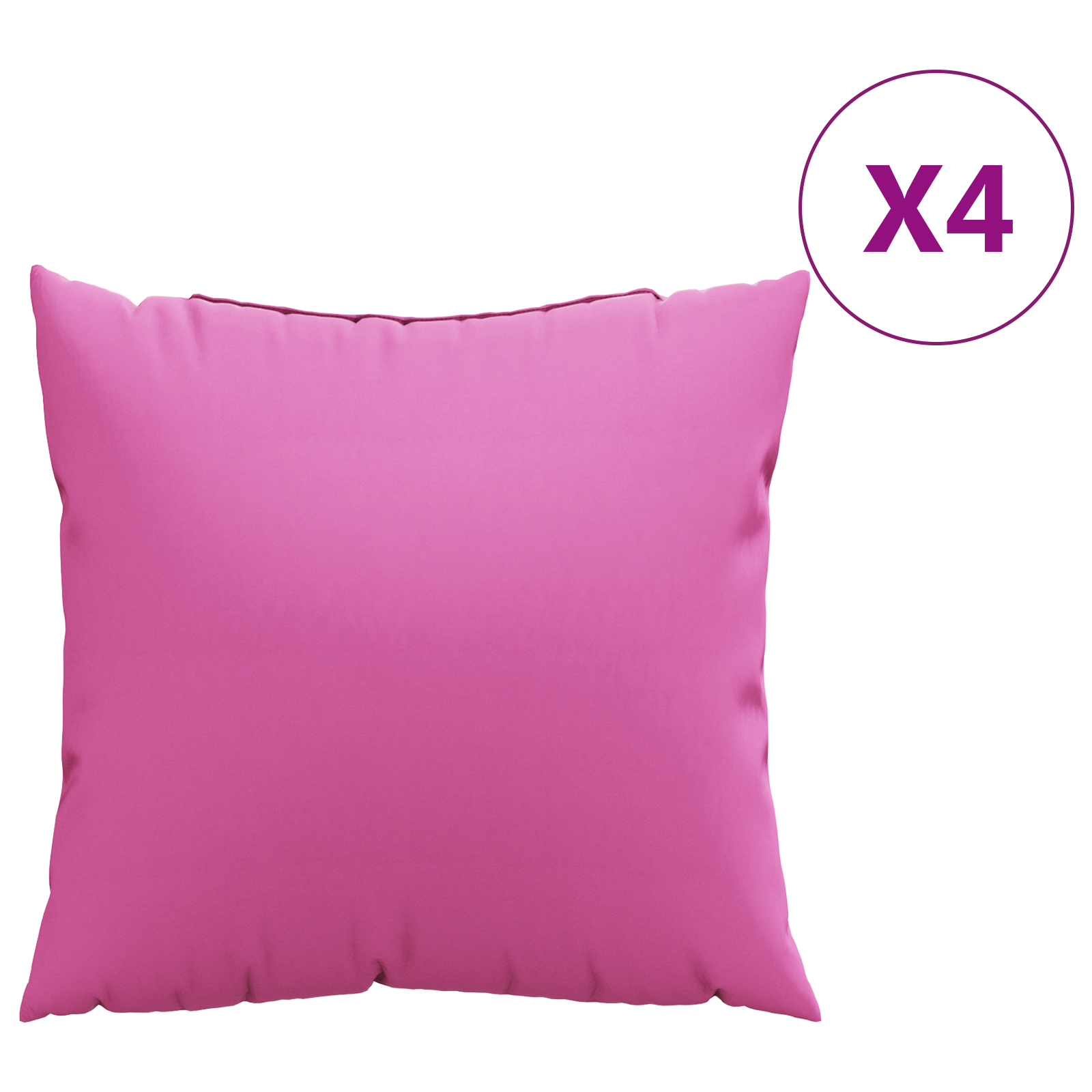 Throw Pillows 4 pcs Pink 60x60 cm Fabric - Image 3