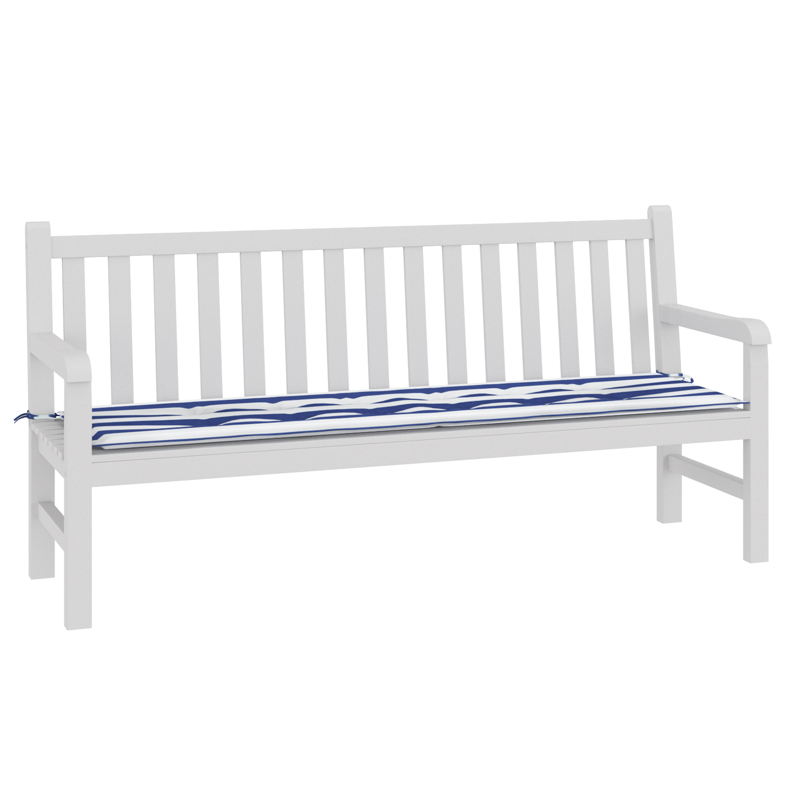 Thumbnail - vidaXL Gartenbank-Auflage Blau Weiß Gestreift 180x50x4cm Oxford-Gewebe