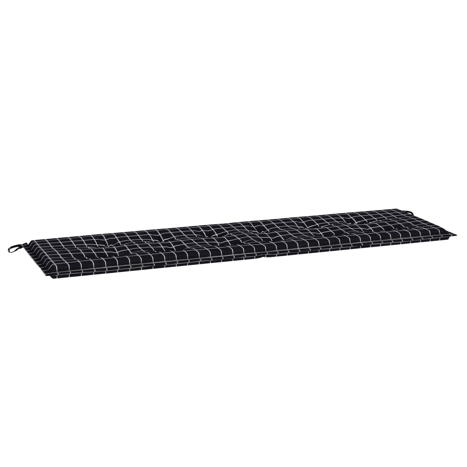 Thumbnail - vidaXL Gartenbank-Auflage Schwarz Karomuster 180x50x4 cm Oxford-Gewebe