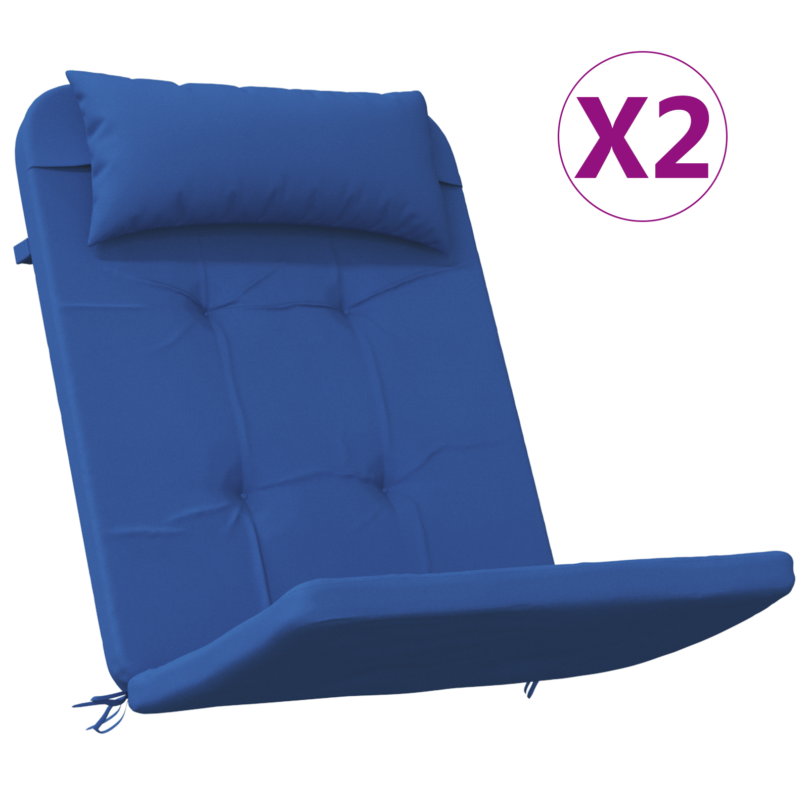 Blaues Kissenset Blau Baumwolle, Holz Standard Kissenset - Dekoration - Your Garden Eden