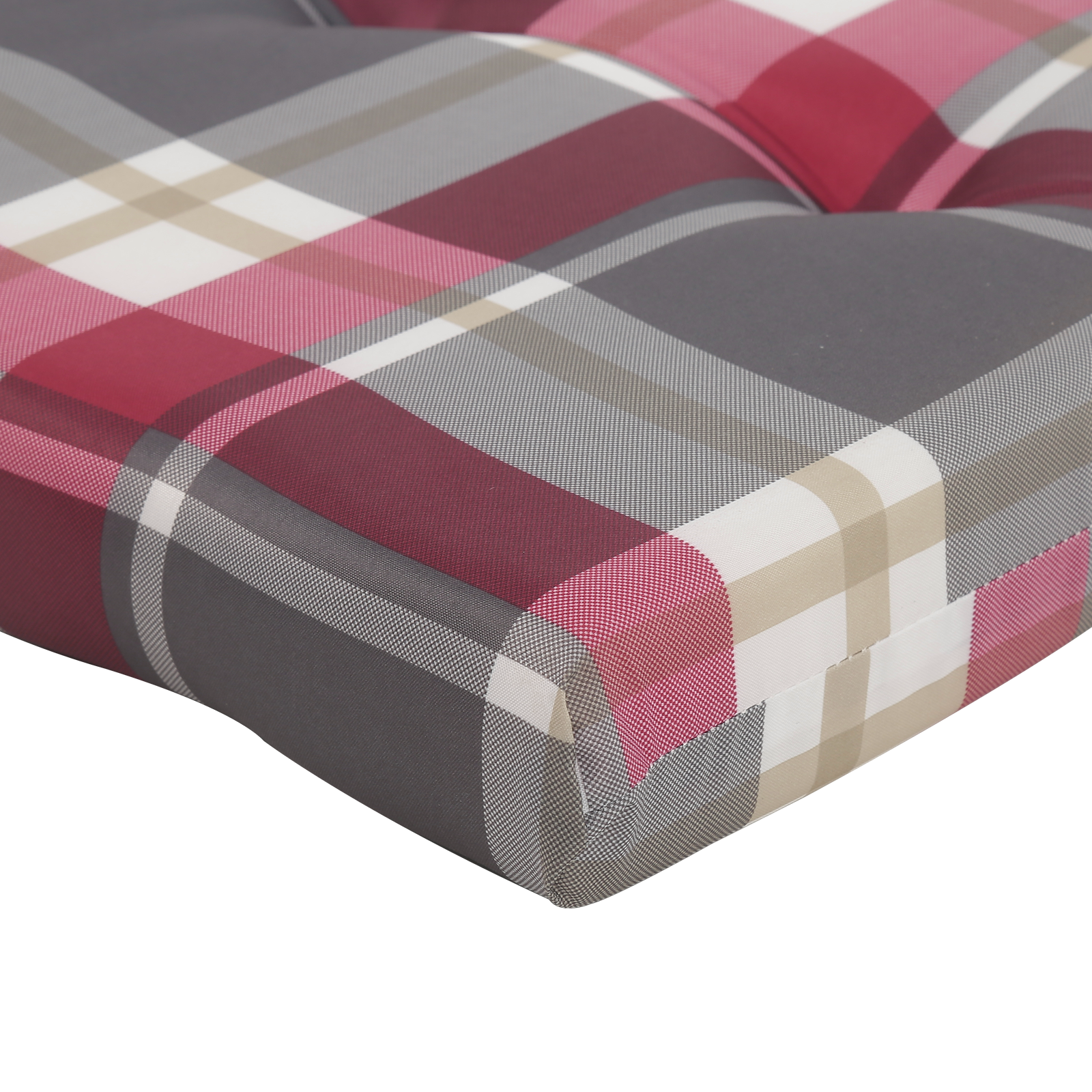 Red Chair Cushions Red check pattern Cotton blend Standard - Image 9