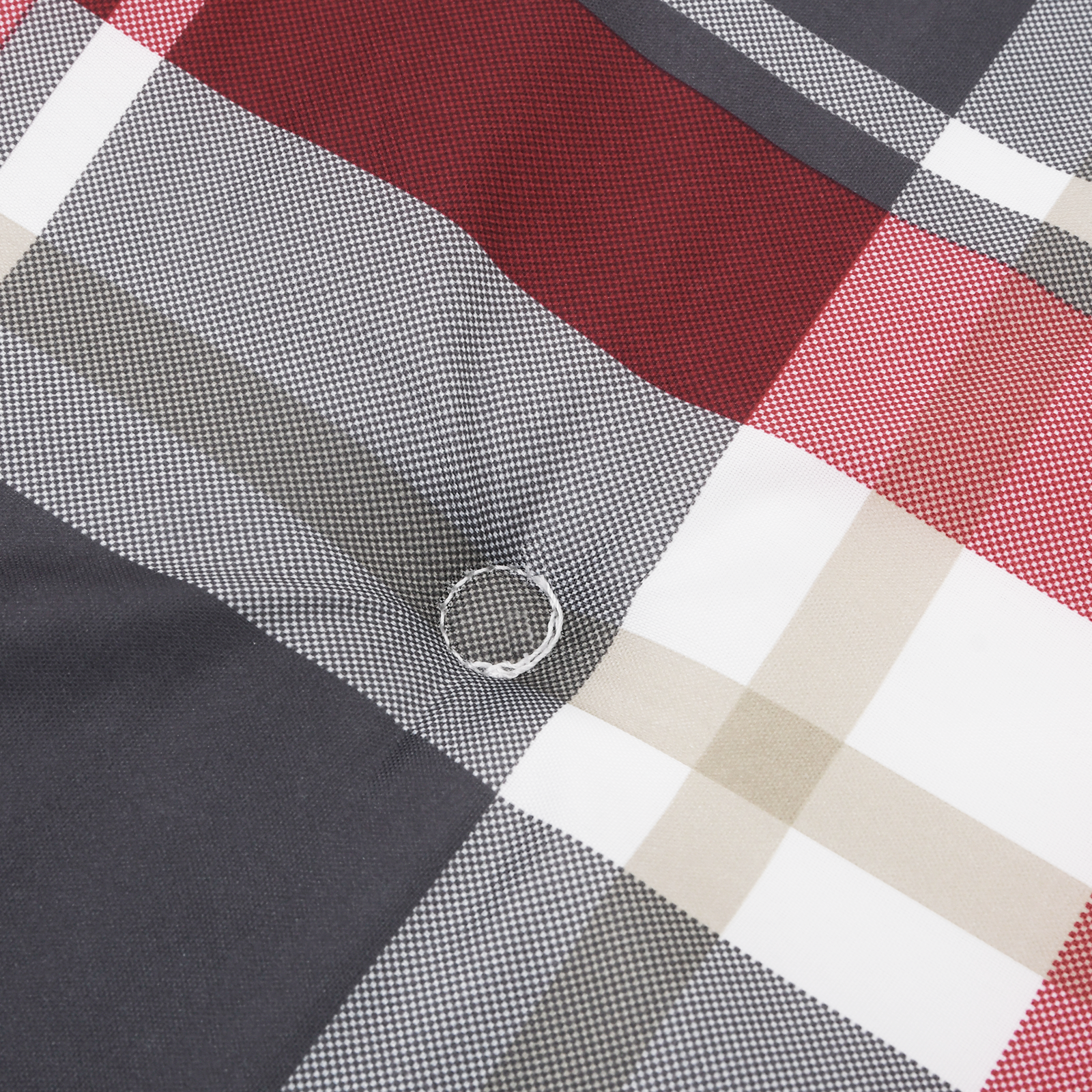 Red Chair Cushions Red check pattern Cotton blend Standard - Image 10