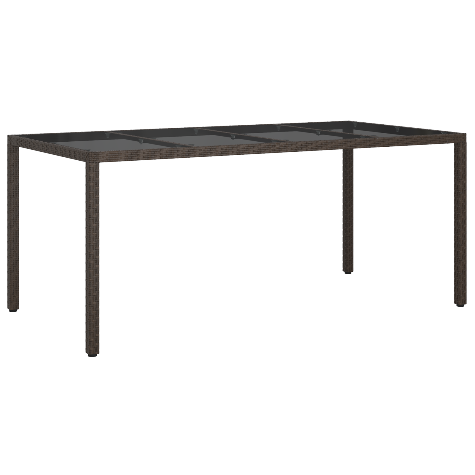 Garden Dining Table Brown 190x90x75 cm Poly Rattan - Image 2