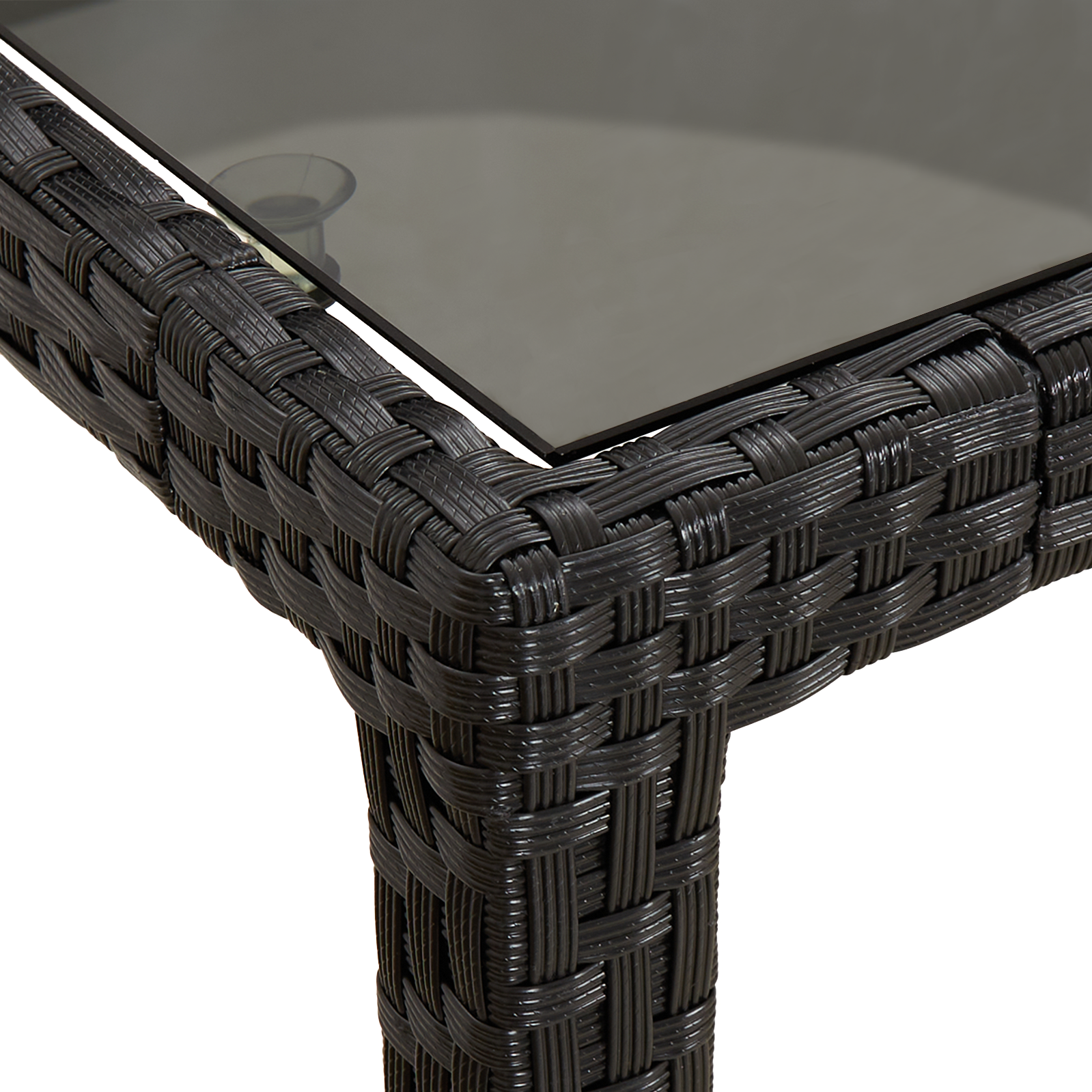 Garden Dining Table Black 250x100x75 cm Poly Rattan - Image 5