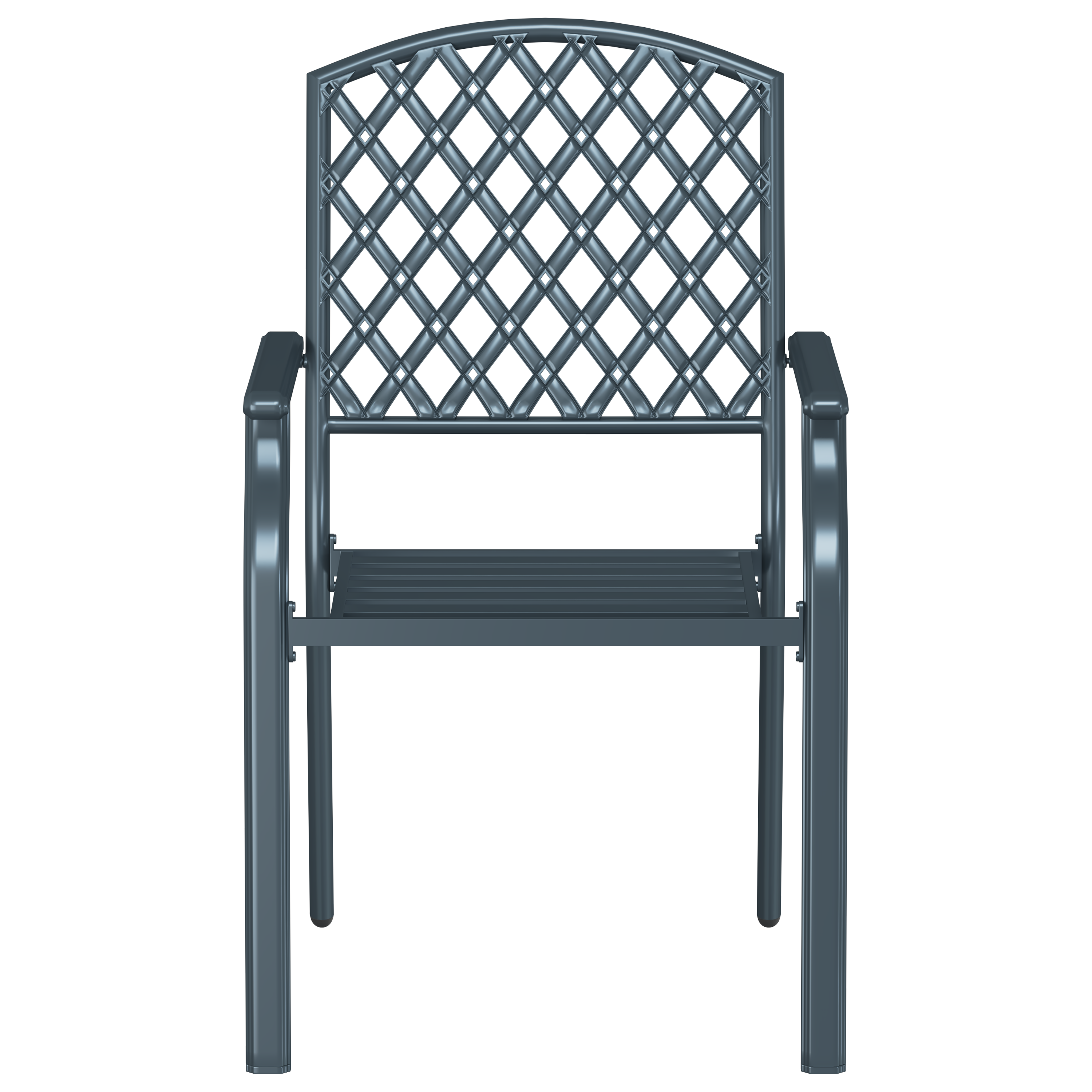 Garden Chairs 4 pcs Stackable Anthracite Steel - Image 5