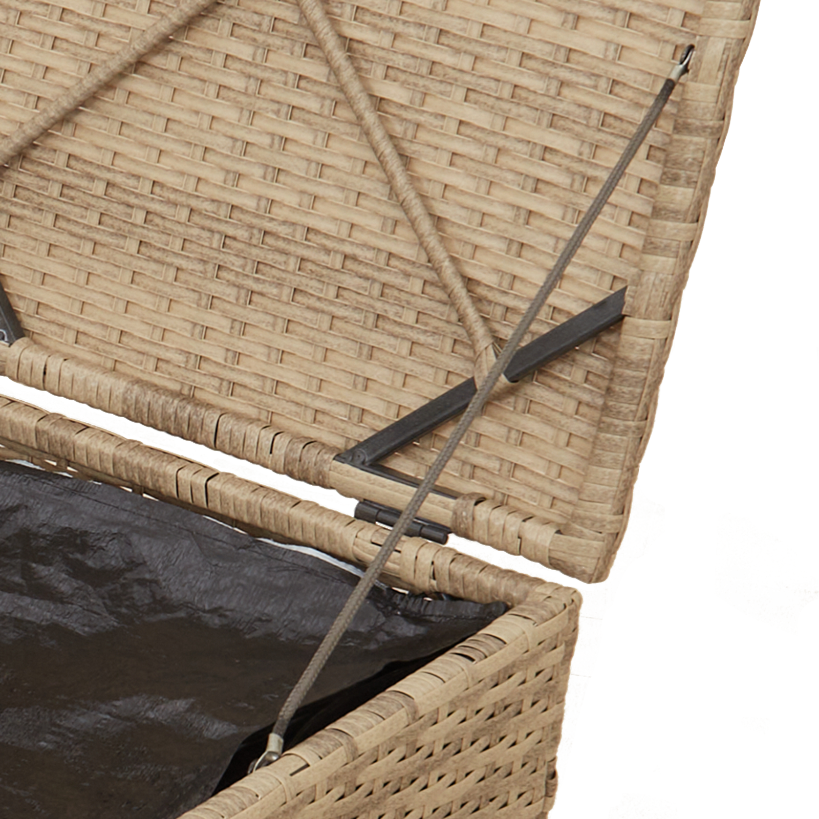 lauko saugojimo dėžė Smėlio spalvos Sintetinis rotangas Vidutinė - Image 8
