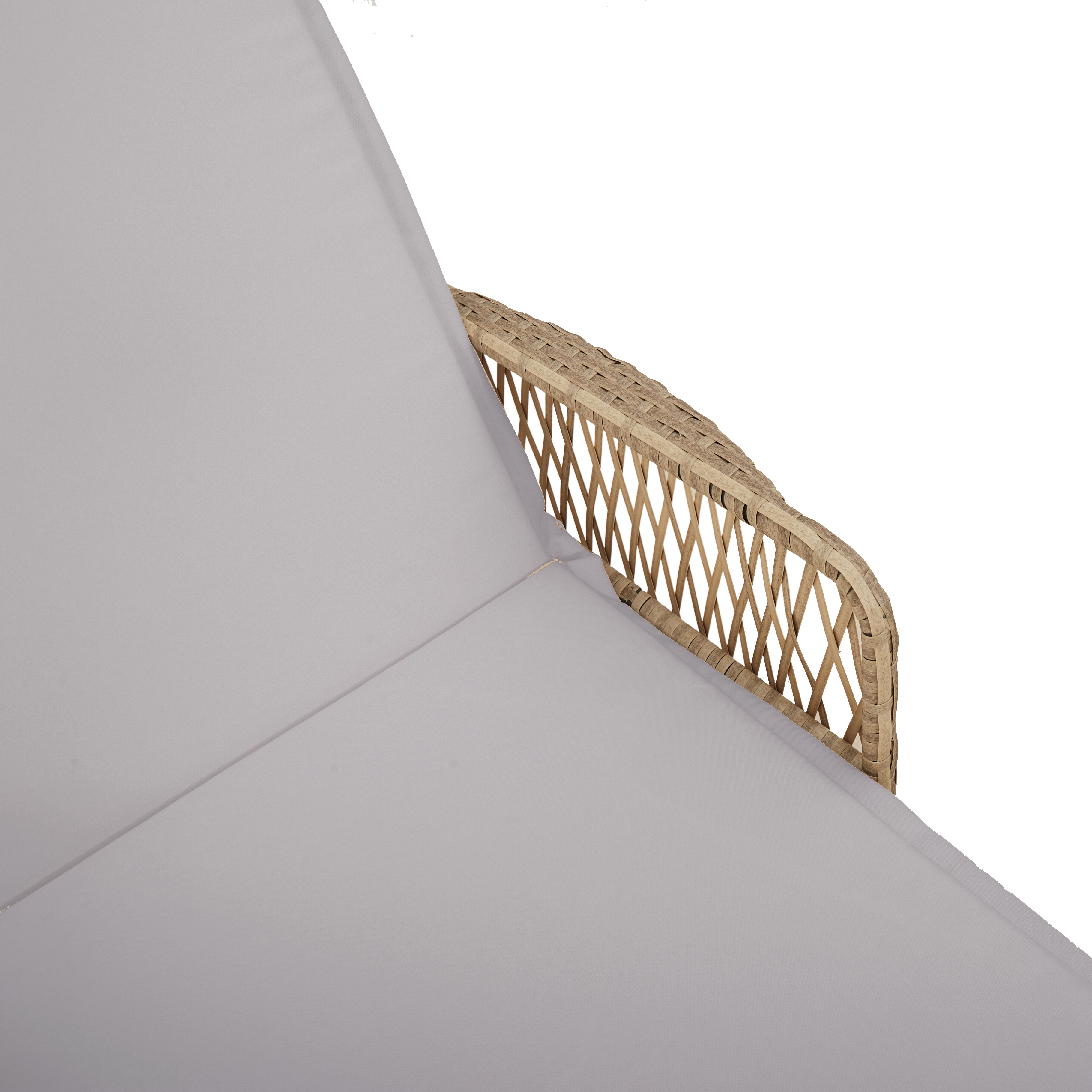 Sonnenliege Beige und Hellgrau PE Rattan 157 x 55 x 92 cm Faltbar - Gartenmöbel - Your Garden Eden