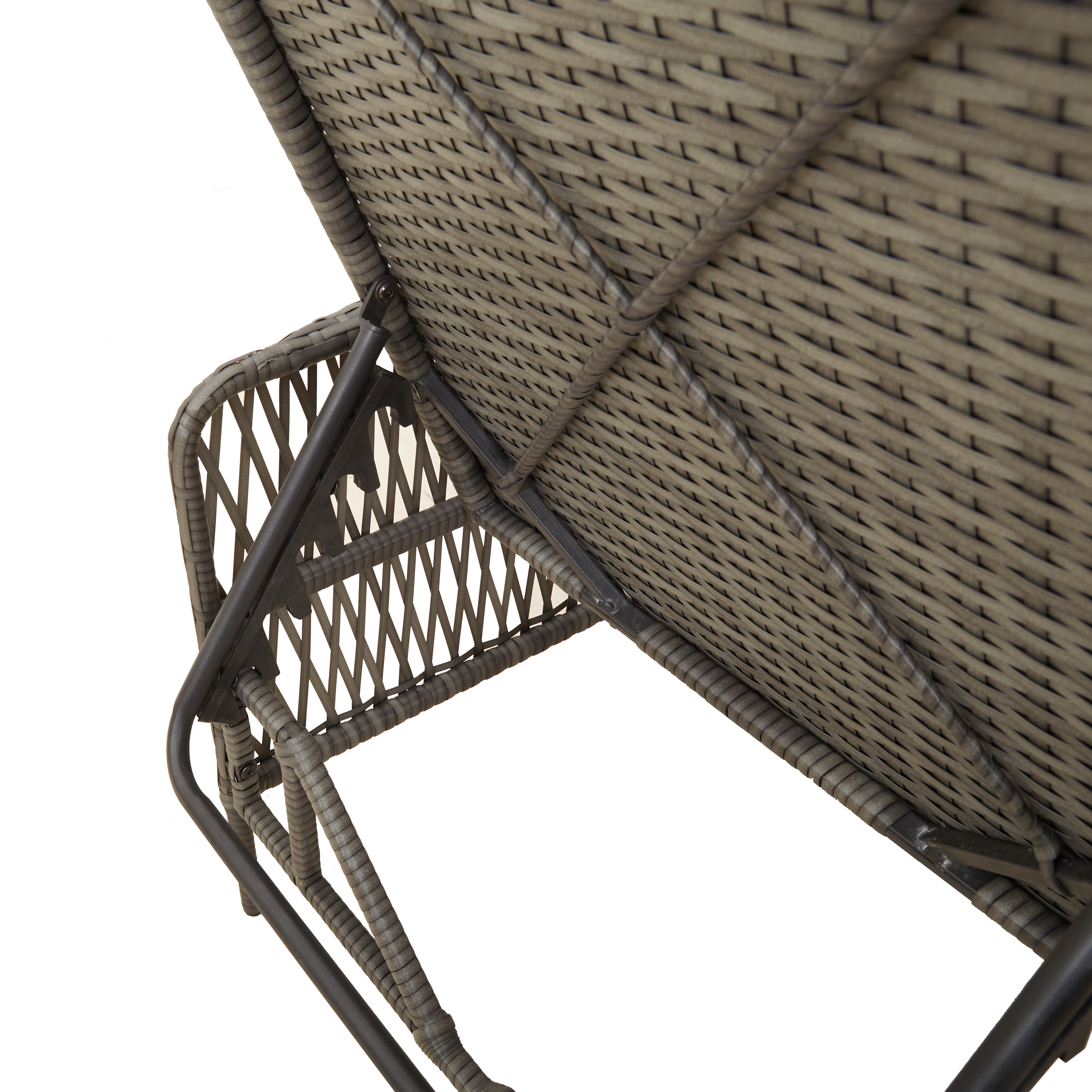 Sonnenliege Grau PE Rattan 157 x 55 x 92 cm Faltbar Sonnenliege - Gartenmöbel - Your Garden Eden