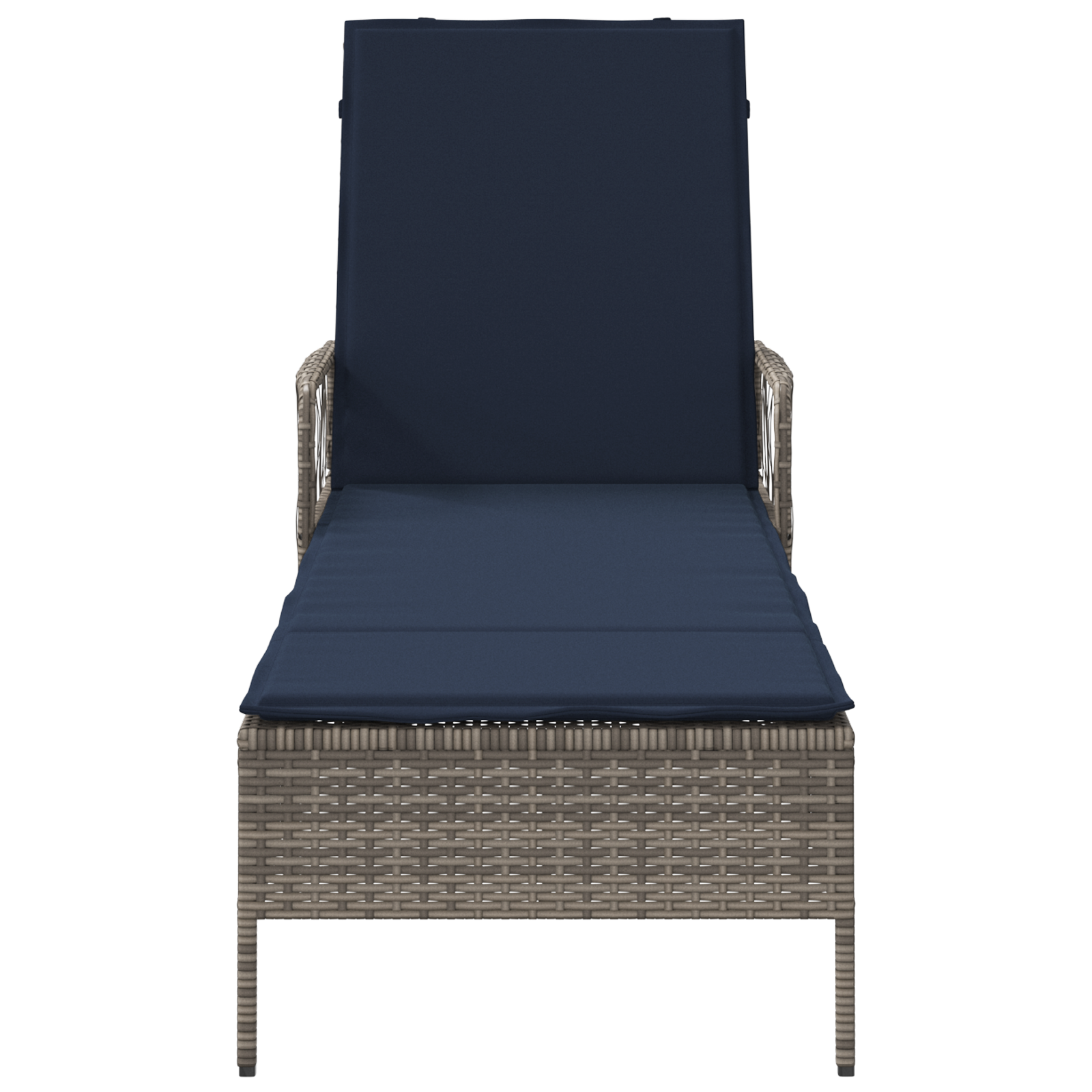 Sonnenliege Grau PE Rattan 157 x 55 x 92 cm Faltbar Sonnenliege - Gartenmöbel - Your Garden Eden