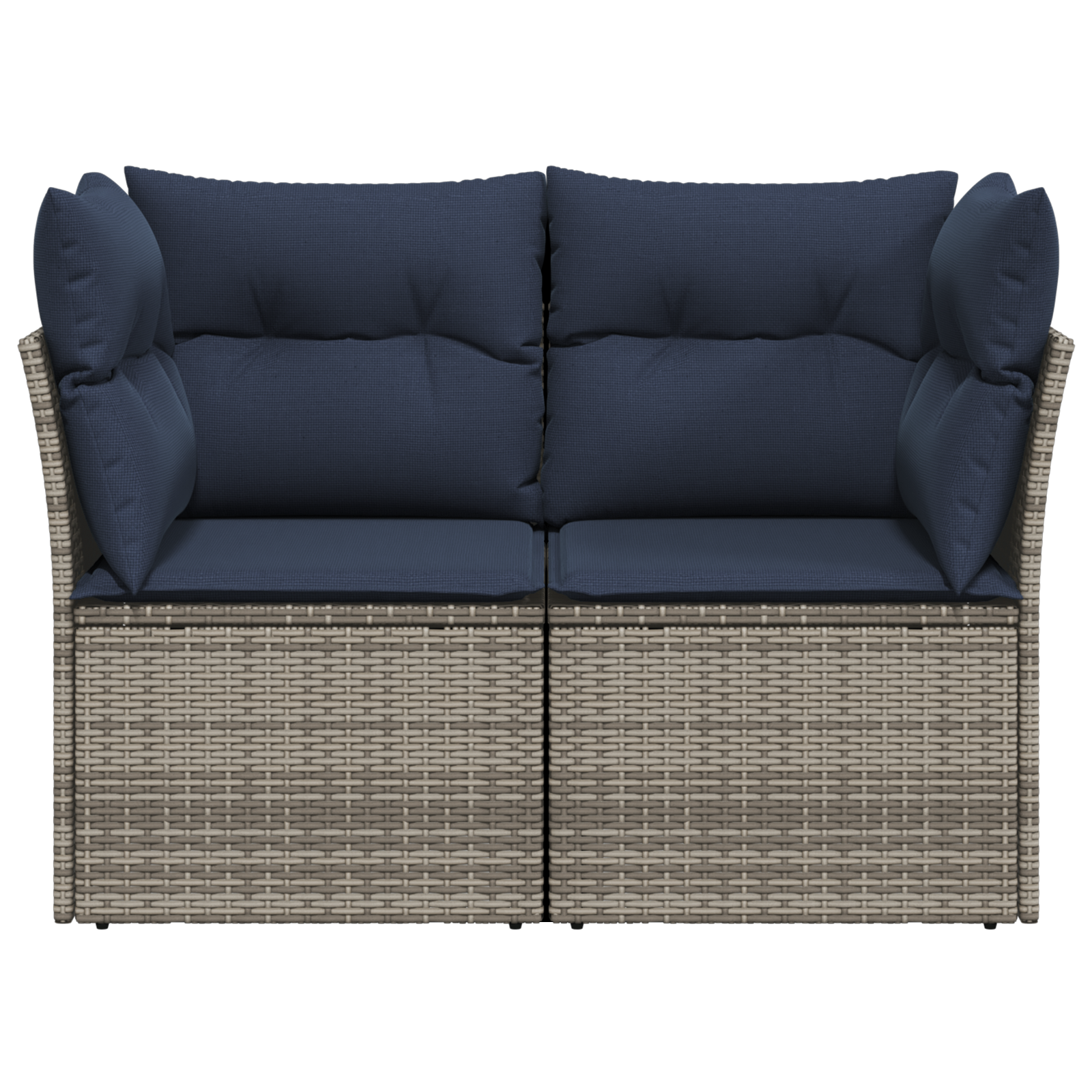 | Vrtni kavč | z blazino Siva 124 x 62 x 69 cm poli ratan - slika 4