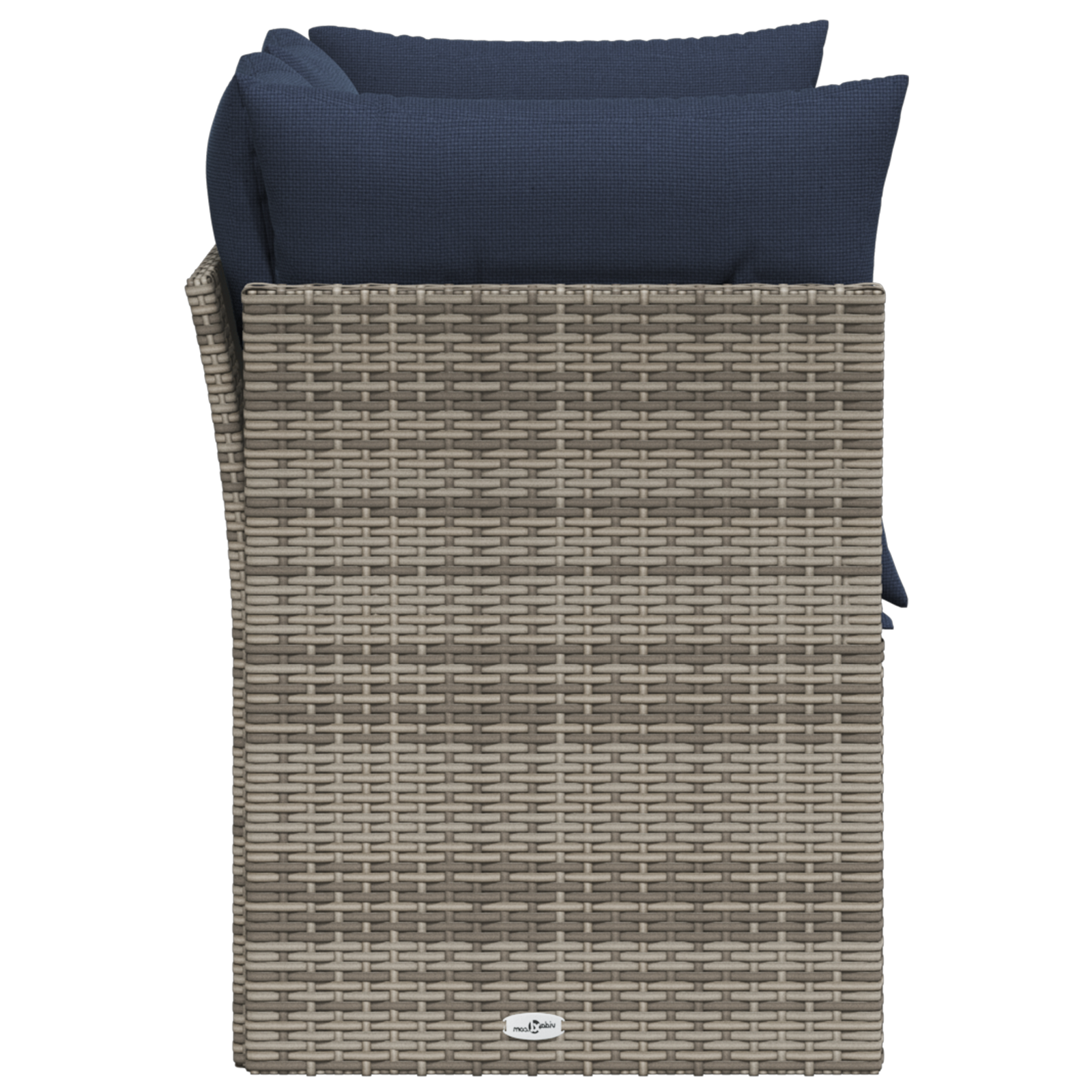 | Vrtni kavč | z blazino Siva 124 x 62 x 69 cm poli ratan - slika 5