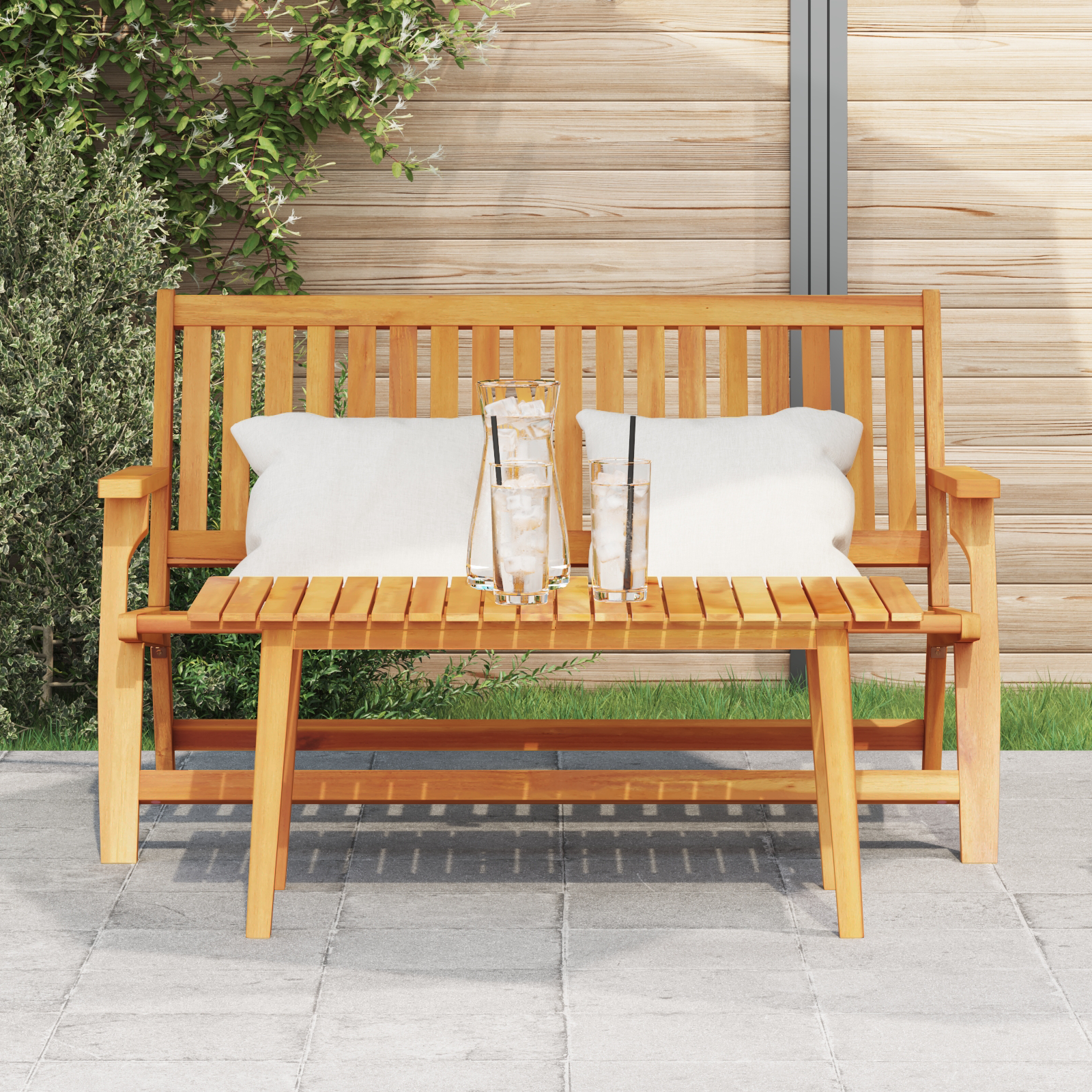 Couchtisch 90x45x40 cm Massivholz Akazie – Bild 4