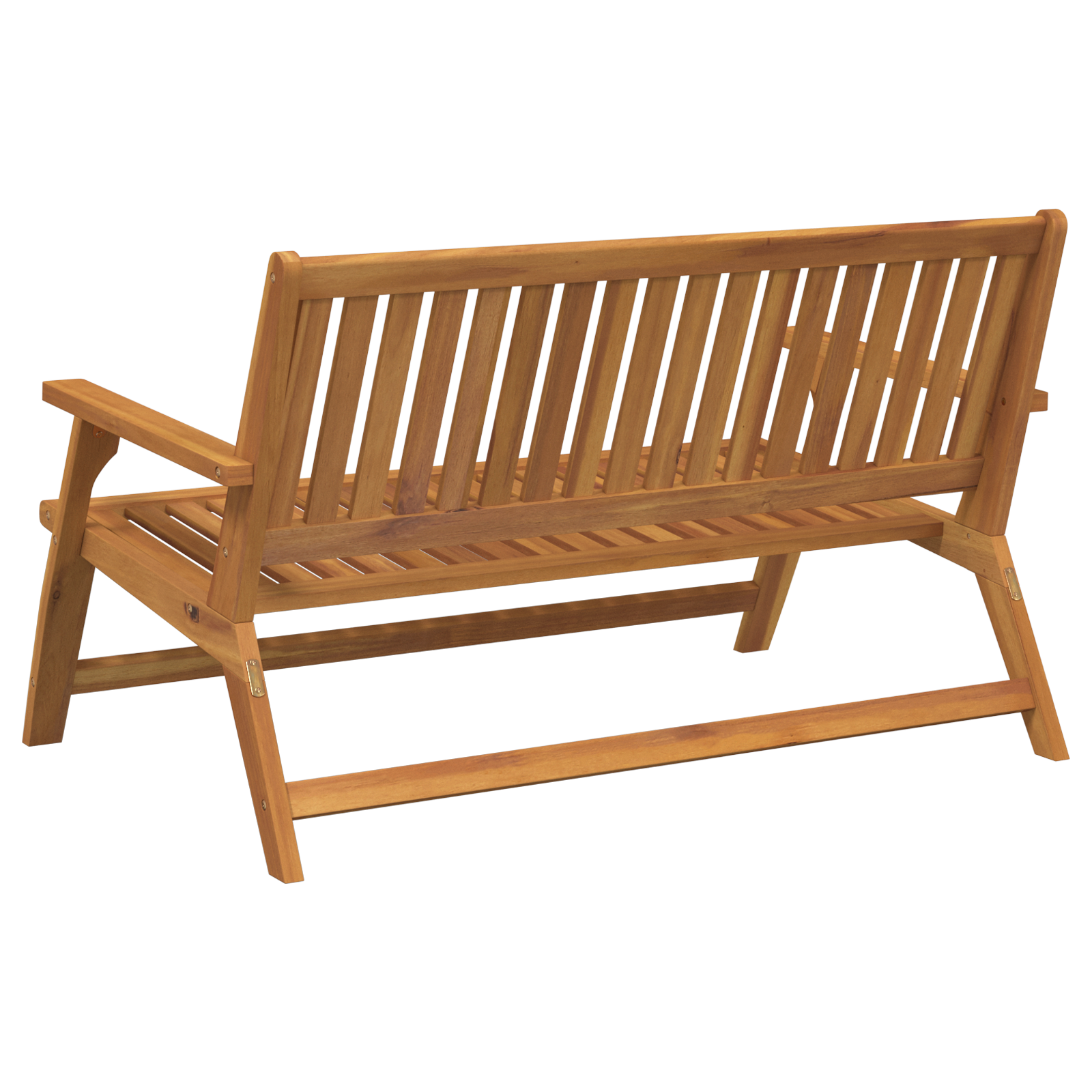 Garden Bench 122.5x77x74 cm Solid Acacia Wood - Image 4