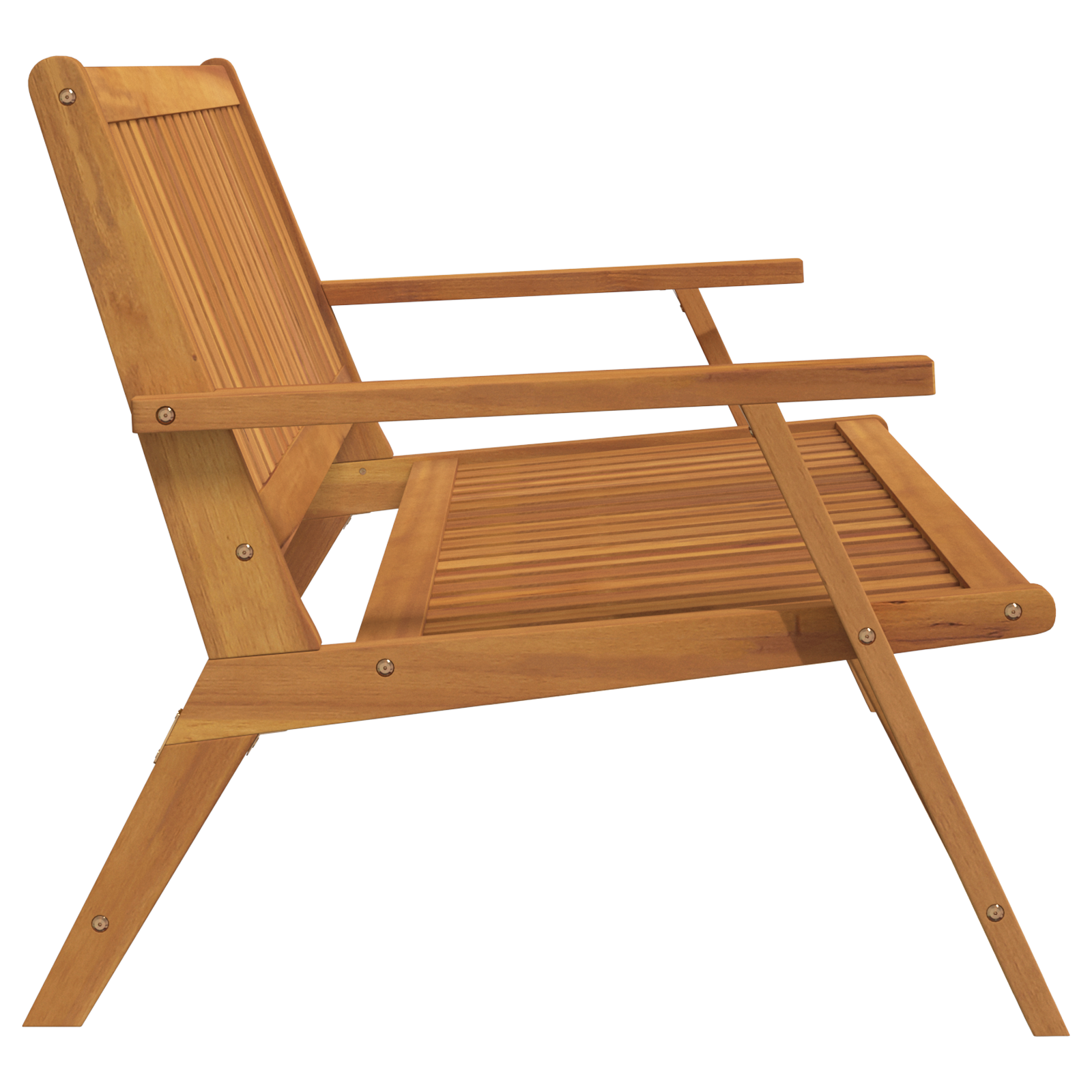 Garden Bench 122.5x77x74 cm Solid Acacia Wood - Image 6