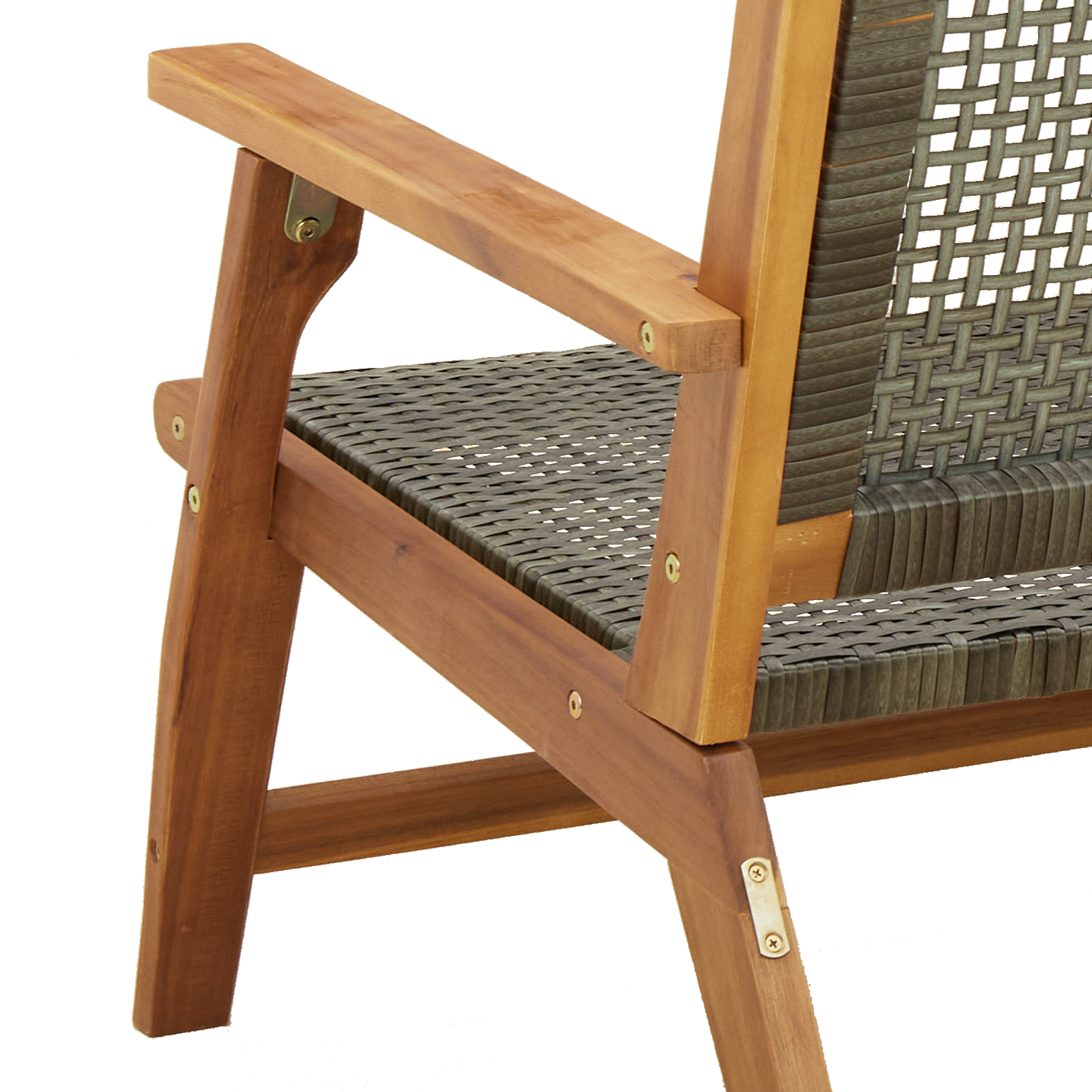 Garden Bench Grey 122x76x73.5 cm Solid Wood Acacia - Image 9