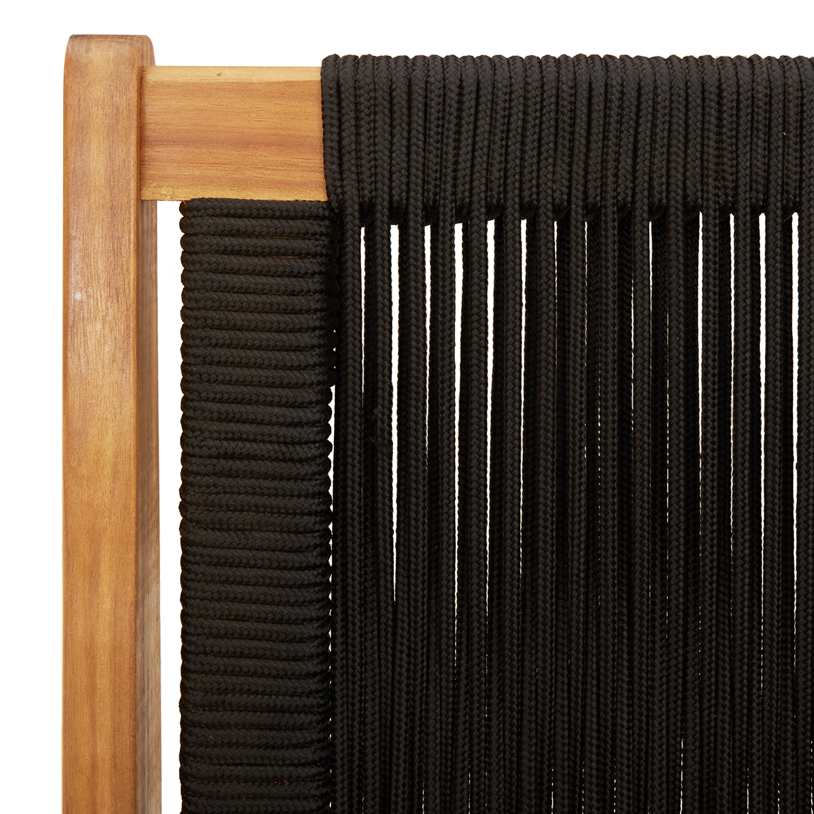 Garden Bench Black 76x122x73 cm Solid Wood Acacia - Image 8