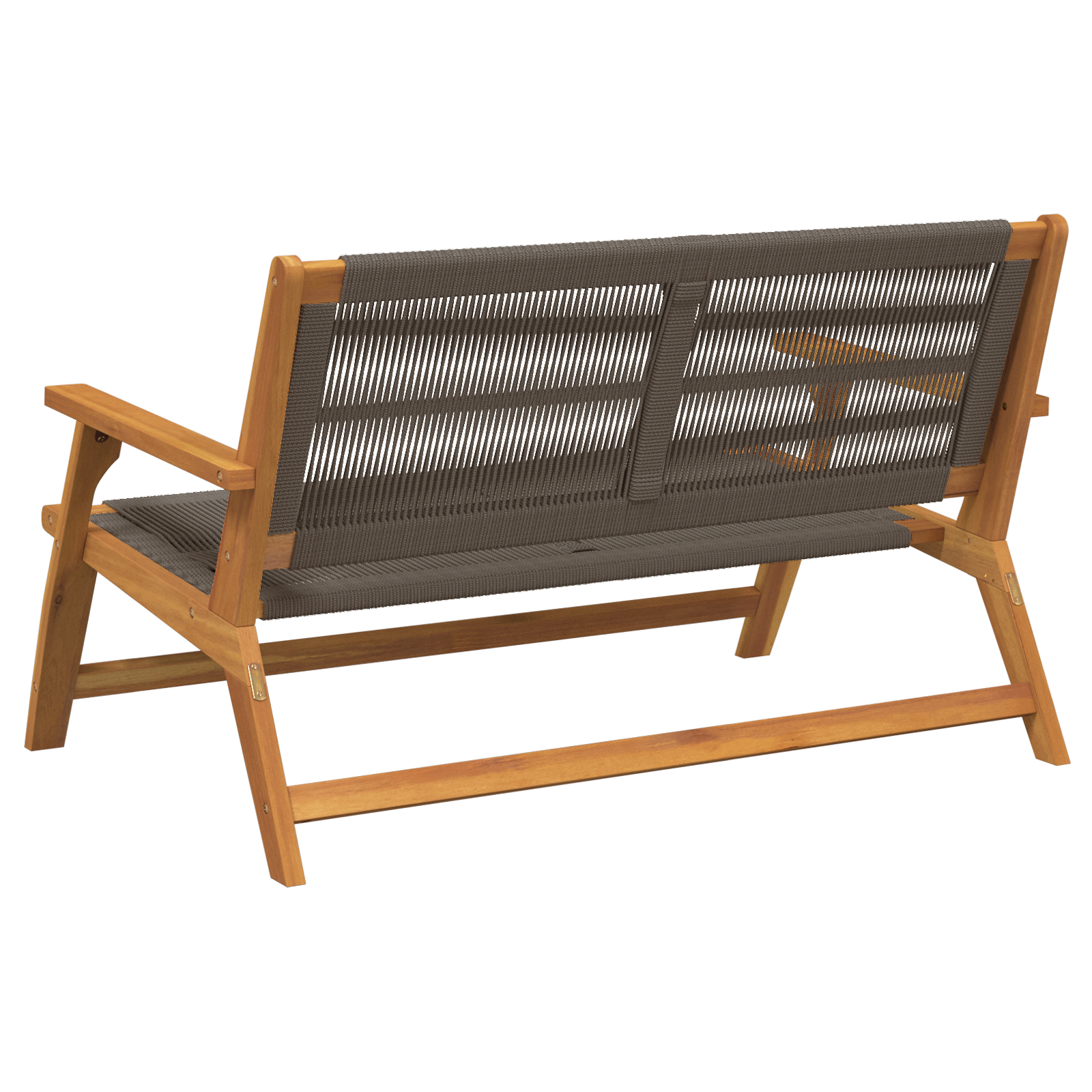 Garden Bench Grey 76x122x73 cm Solid Wood Acacia - Image 6