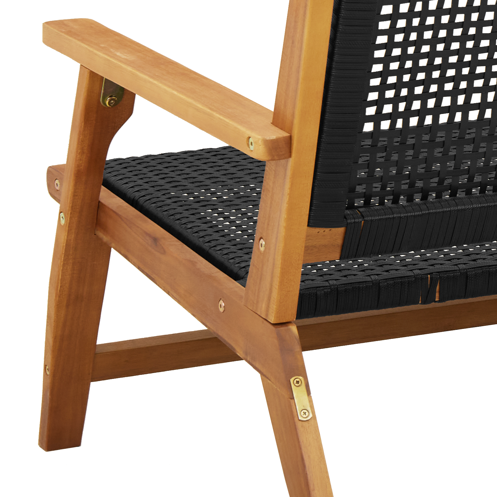 Garden Chairs 2 pcs Black 76x67x73.5 cm Solid Wood Acacia - Image 10