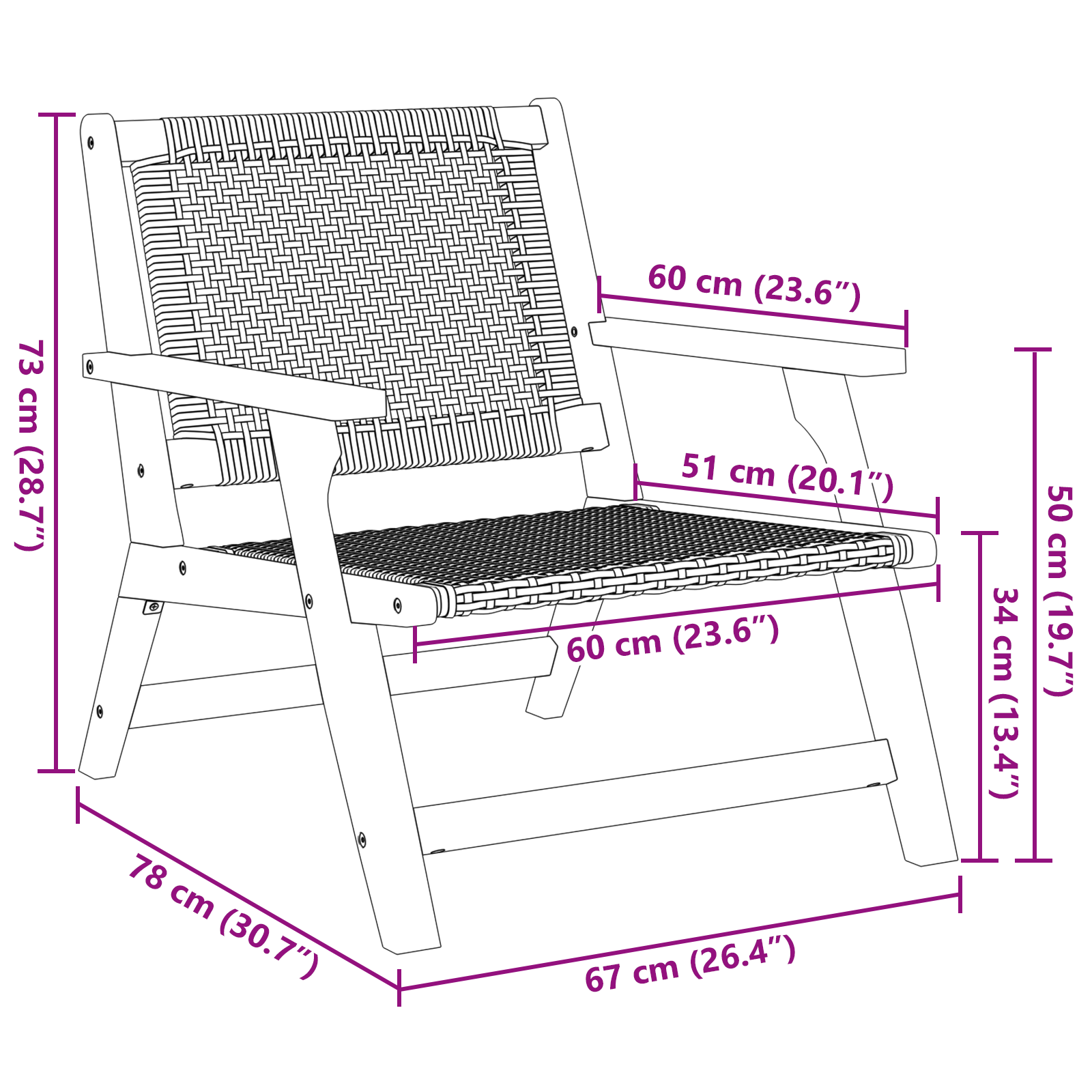 Garden Chairs 2 pcs Grey 76x67x73.5 cm Solid Wood Acacia - Image 11