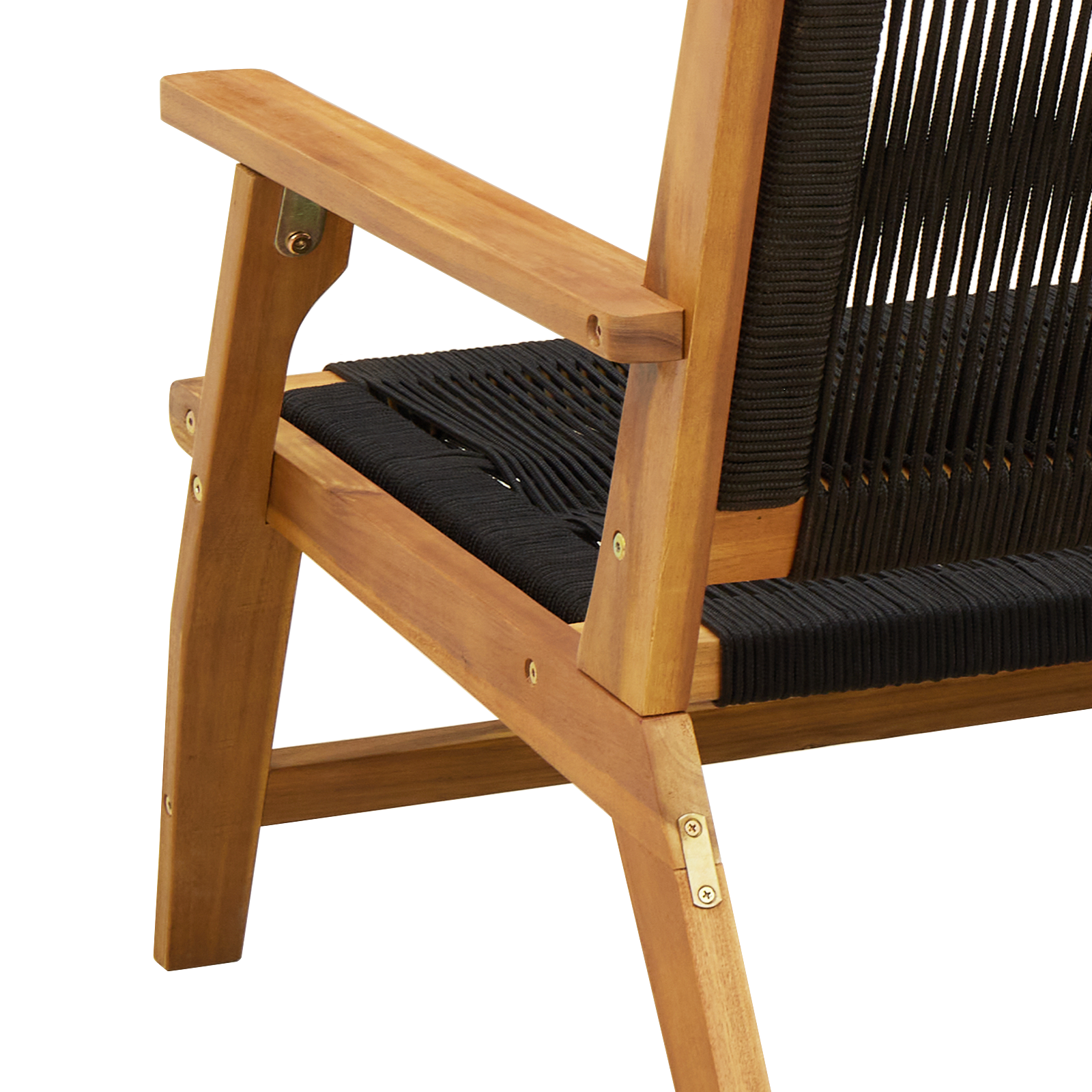 Garden Chairs 2 pcs Black 67x77x73 cm Solid Wood Acacia - Image 10