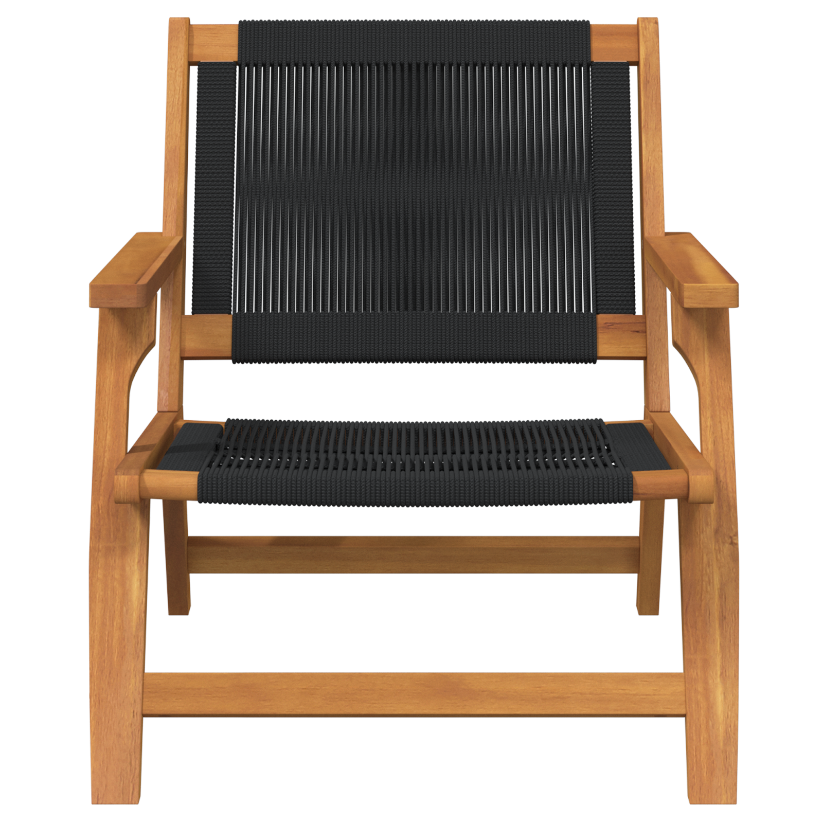 Garden Chairs 2 pcs Black 67x77x73 cm Solid Wood Acacia - Image 6