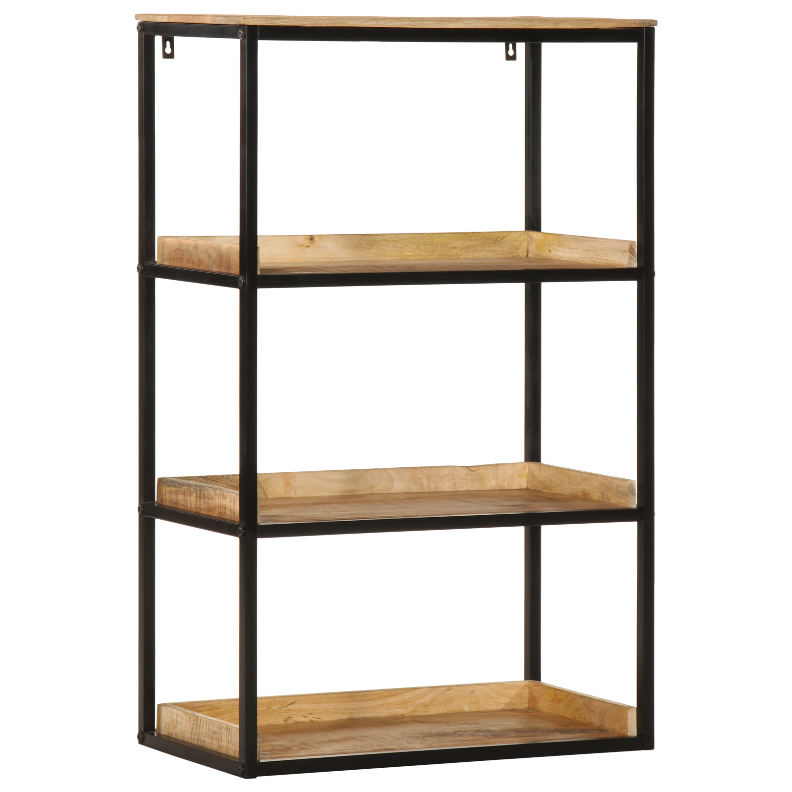 Bookcase 70x35x110 cm Solid Wood Rough Mango - Image 3