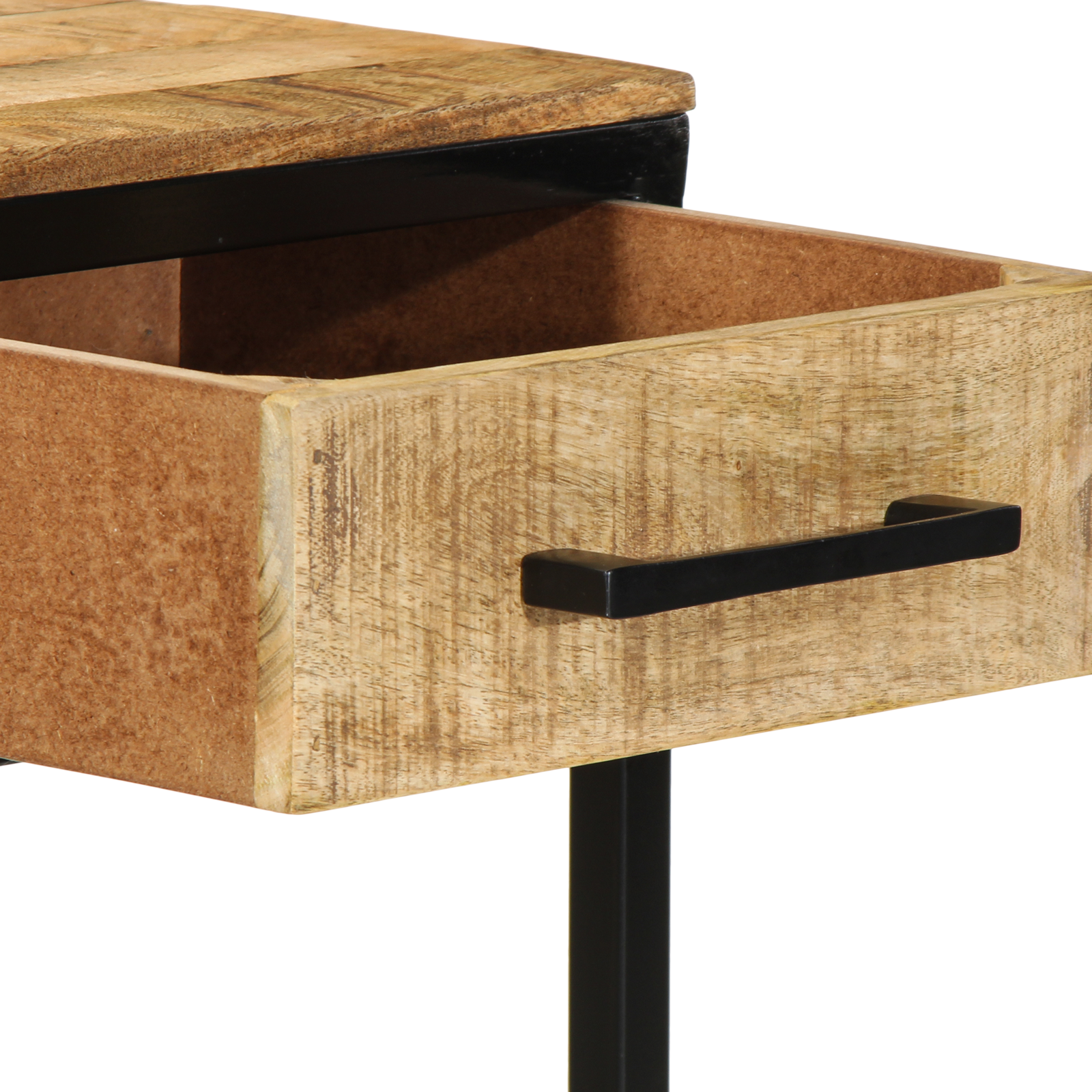 Desk 100x50x75 cm Solid Wood Rough Mango - Image 10