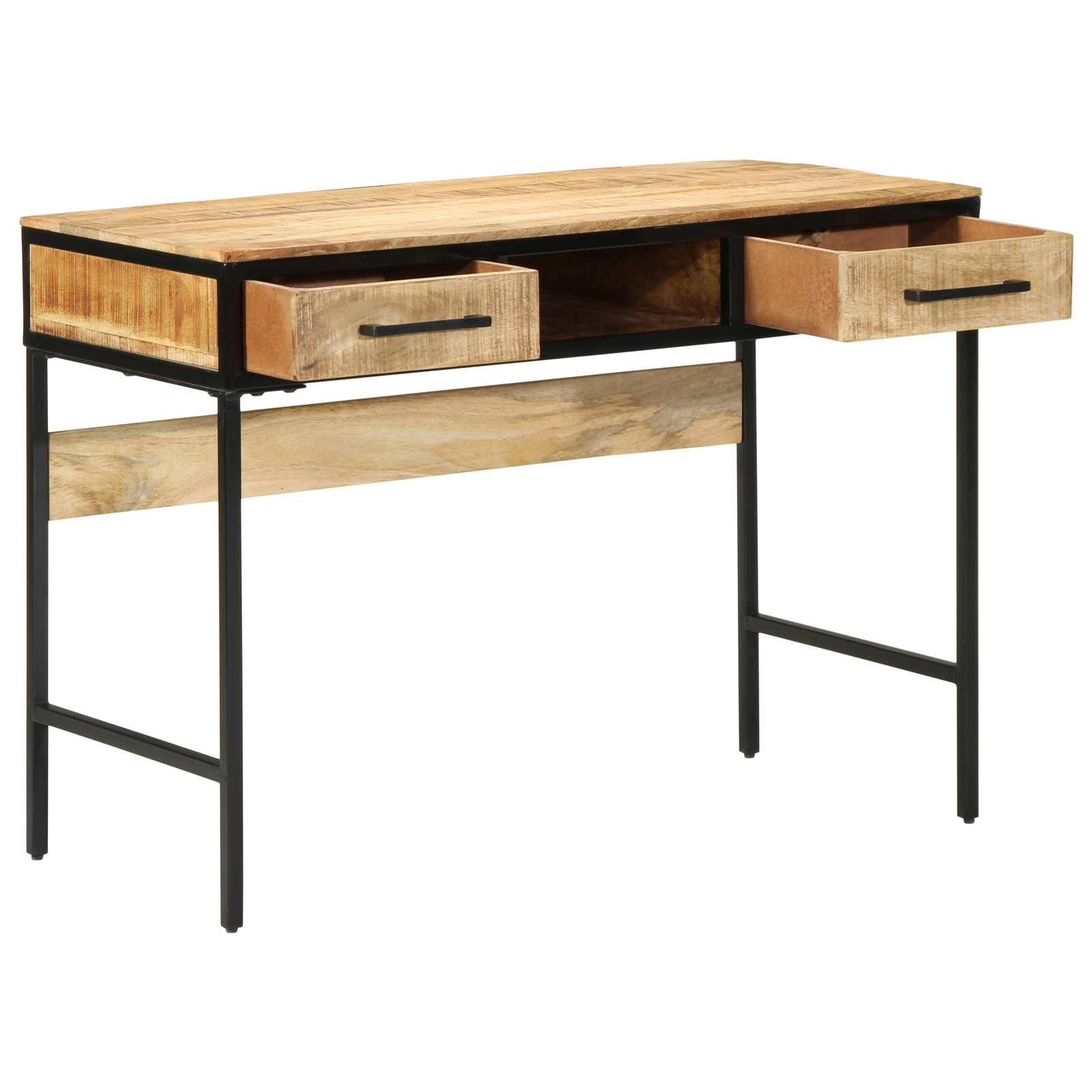 Desk 100x50x75 cm Solid Wood Rough Mango - Image 2