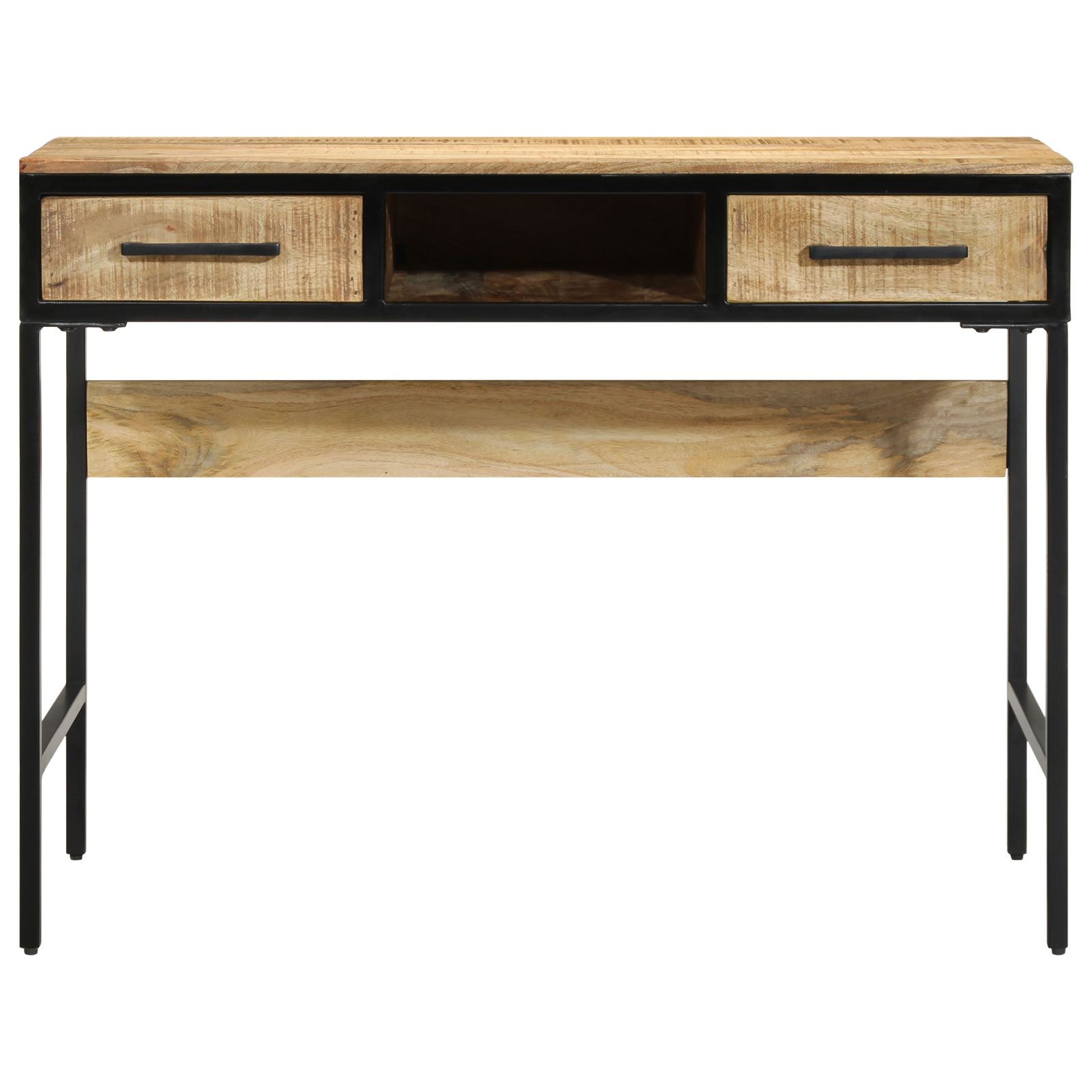 Desk 100x50x75 cm Solid Wood Rough Mango - Image 5