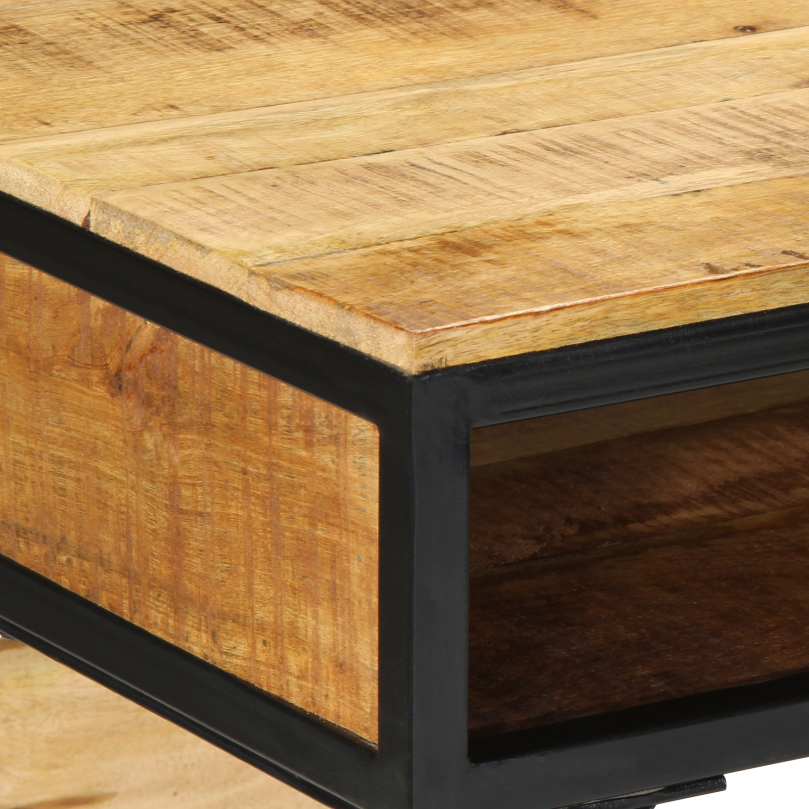 Desk 80x50x75 cm Solid Wood Rough Mango - Image 7