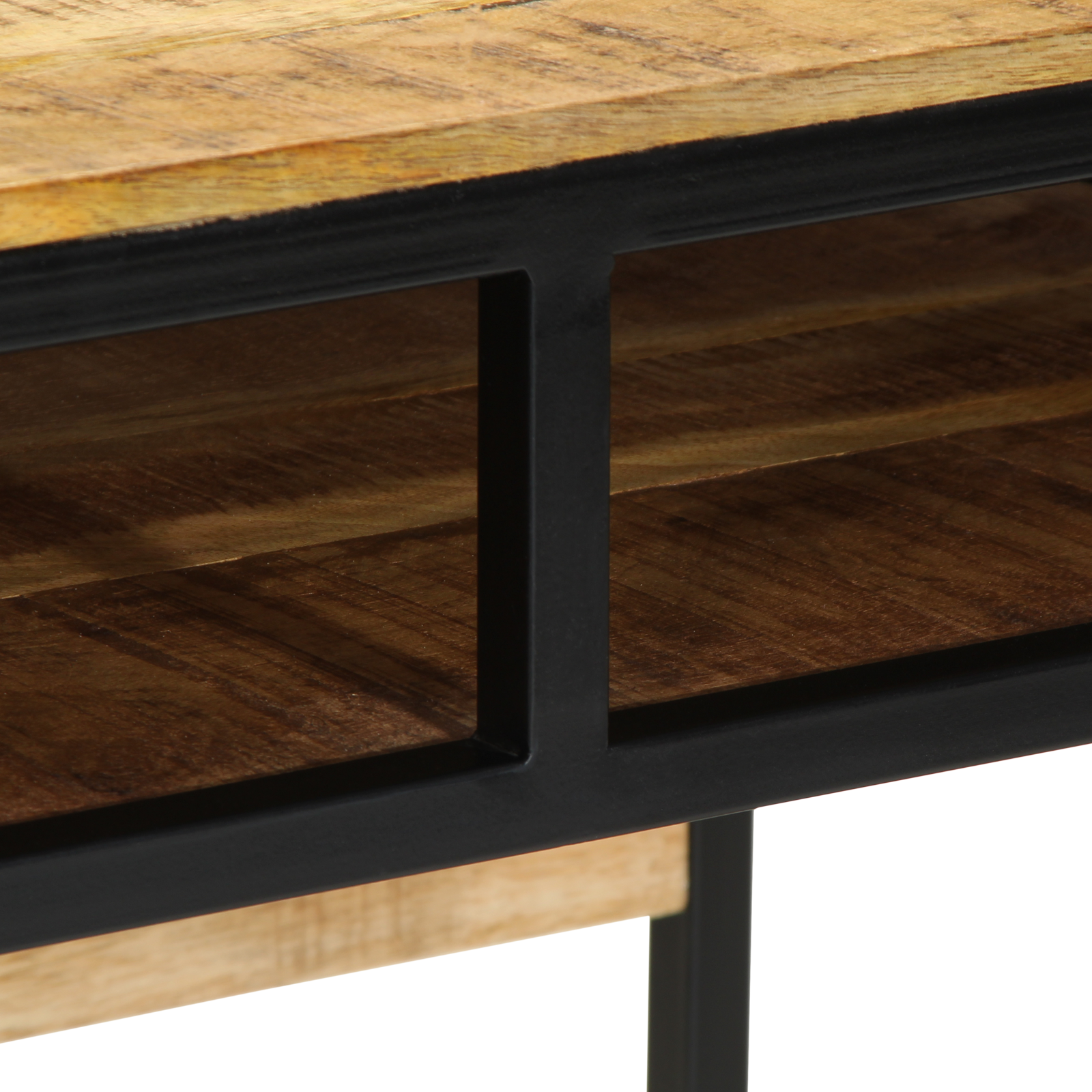 Desk 80x50x75 cm Solid Wood Rough Mango - Image 8