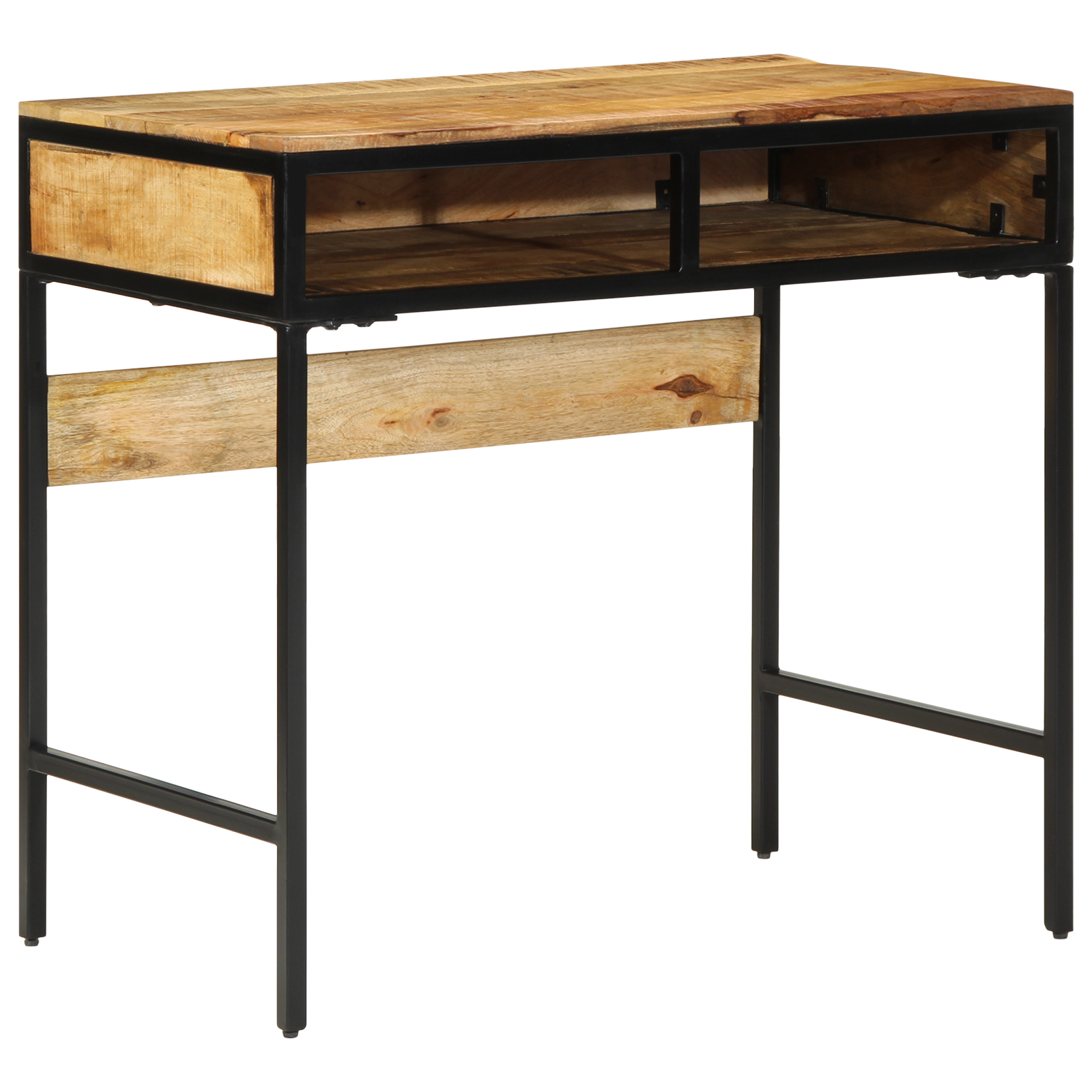 Desk 80x50x75 cm Solid Wood Rough Mango - Image 2