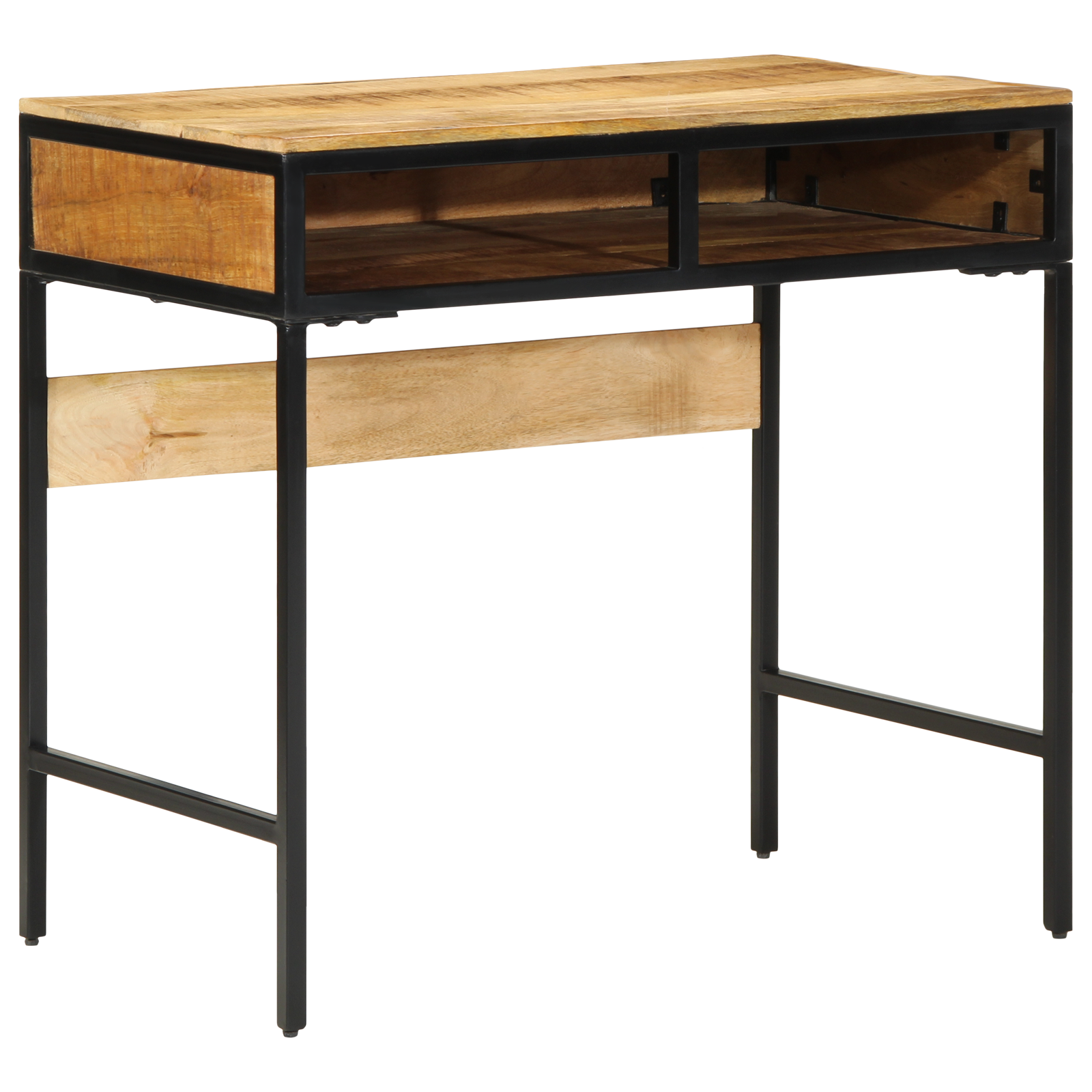Desk 80x50x75 cm Solid Wood Rough Mango - Image 3