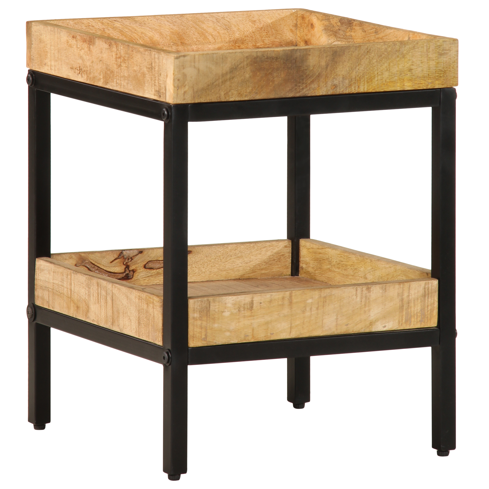 Side Table 35x35x45 cm Solid Wood Rough Mango - Image 2
